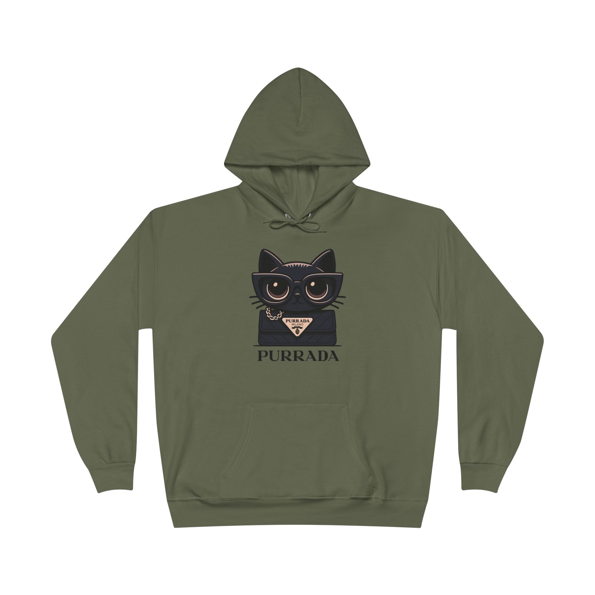 Purrada Noir Bag Cat Graphic Hoodie