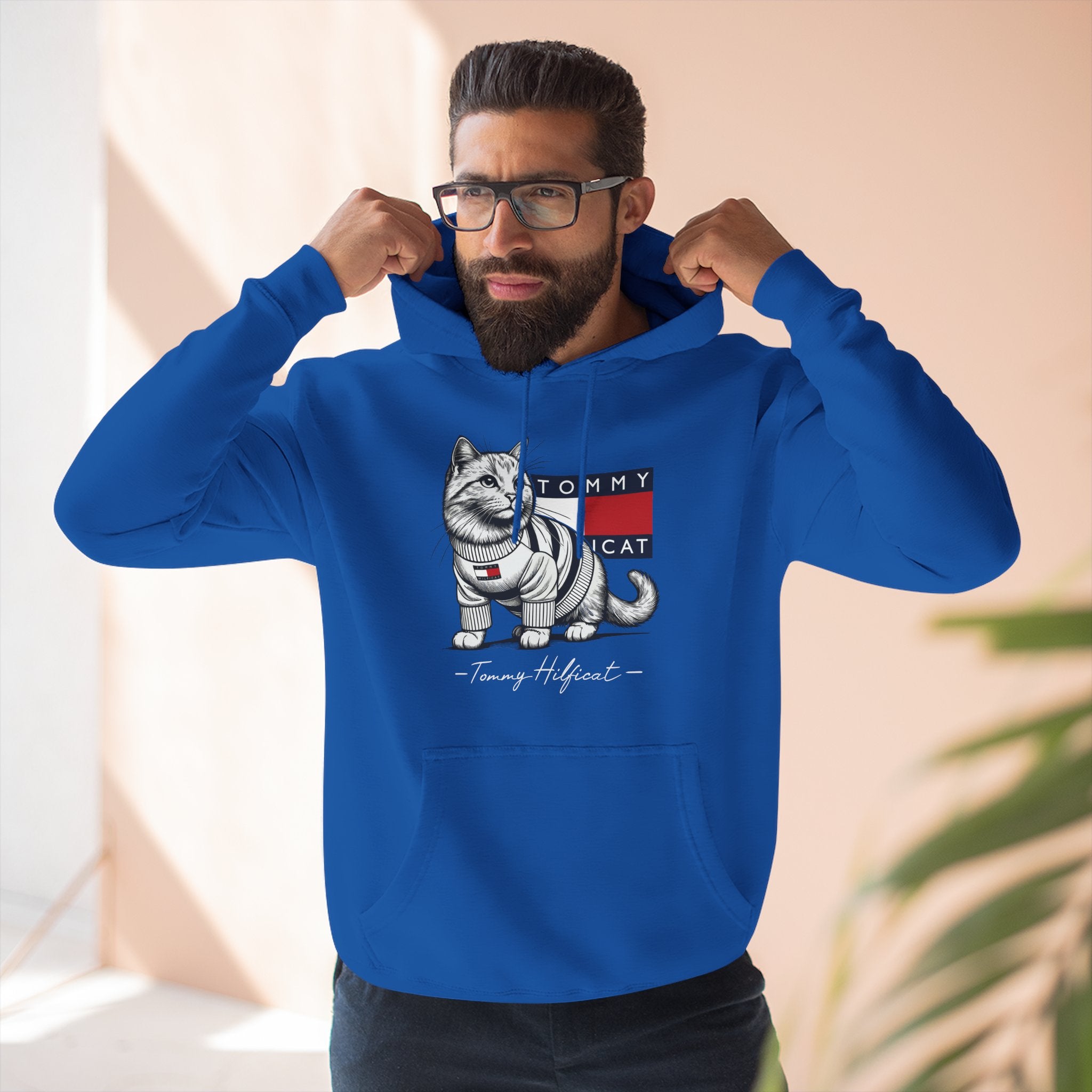 Tommy Hilficat Signature Purr Style Cat Graphic Hoodie