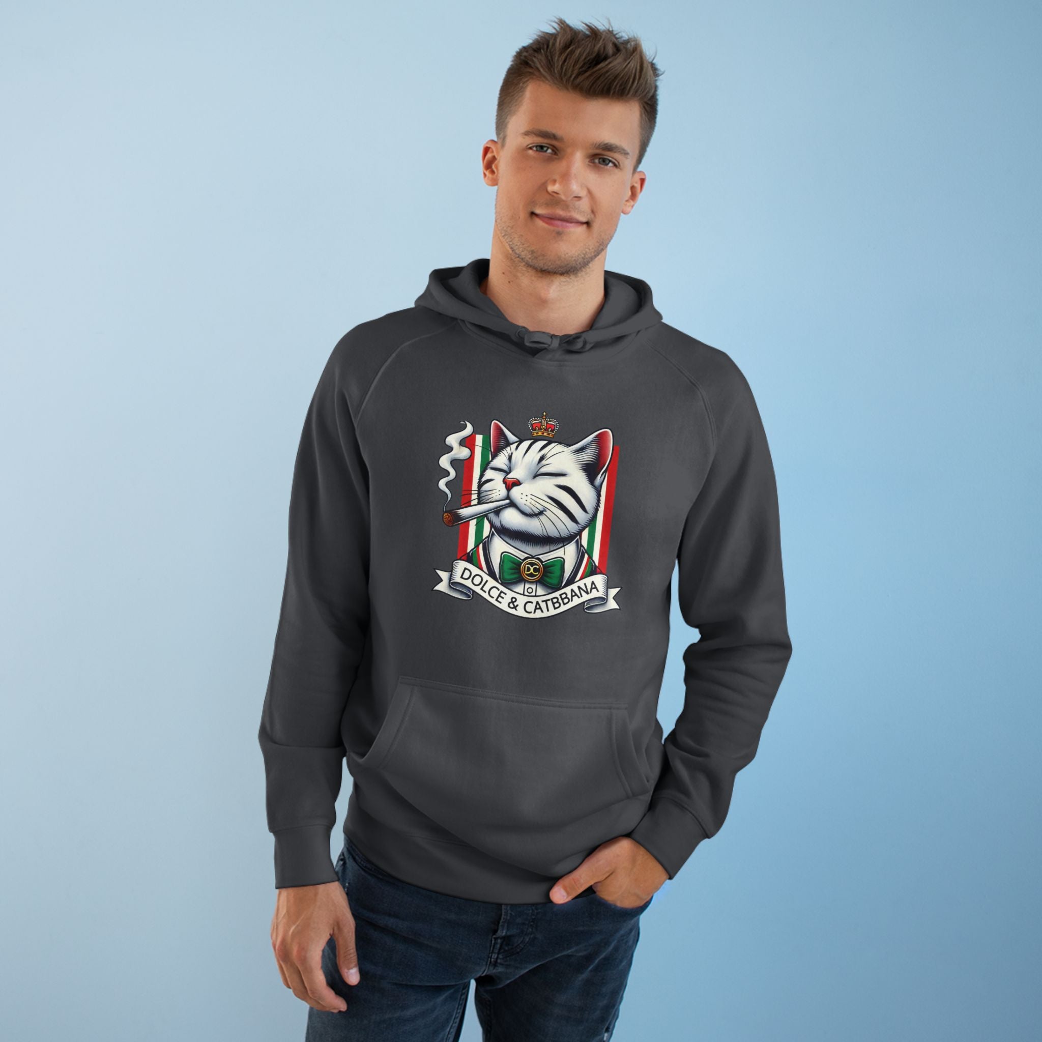 Dolce & Catbbana Don Royal Cat Graphic Hoodie