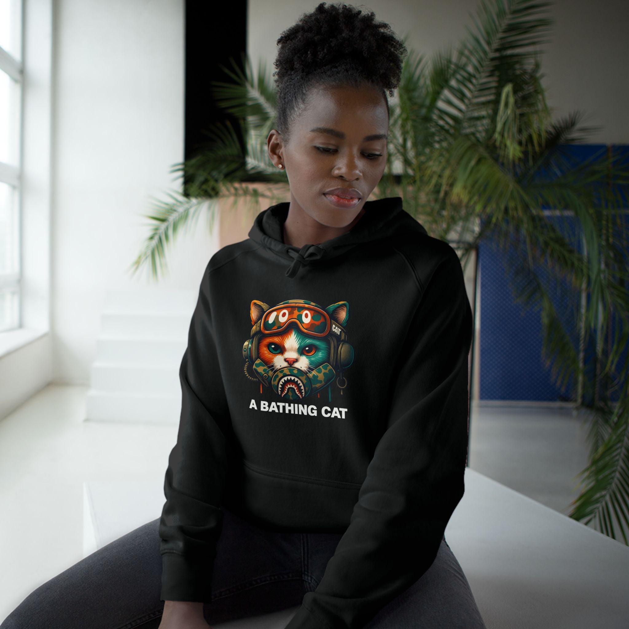 A Bathing Cat Tactical Pilot Graphic Hoodie