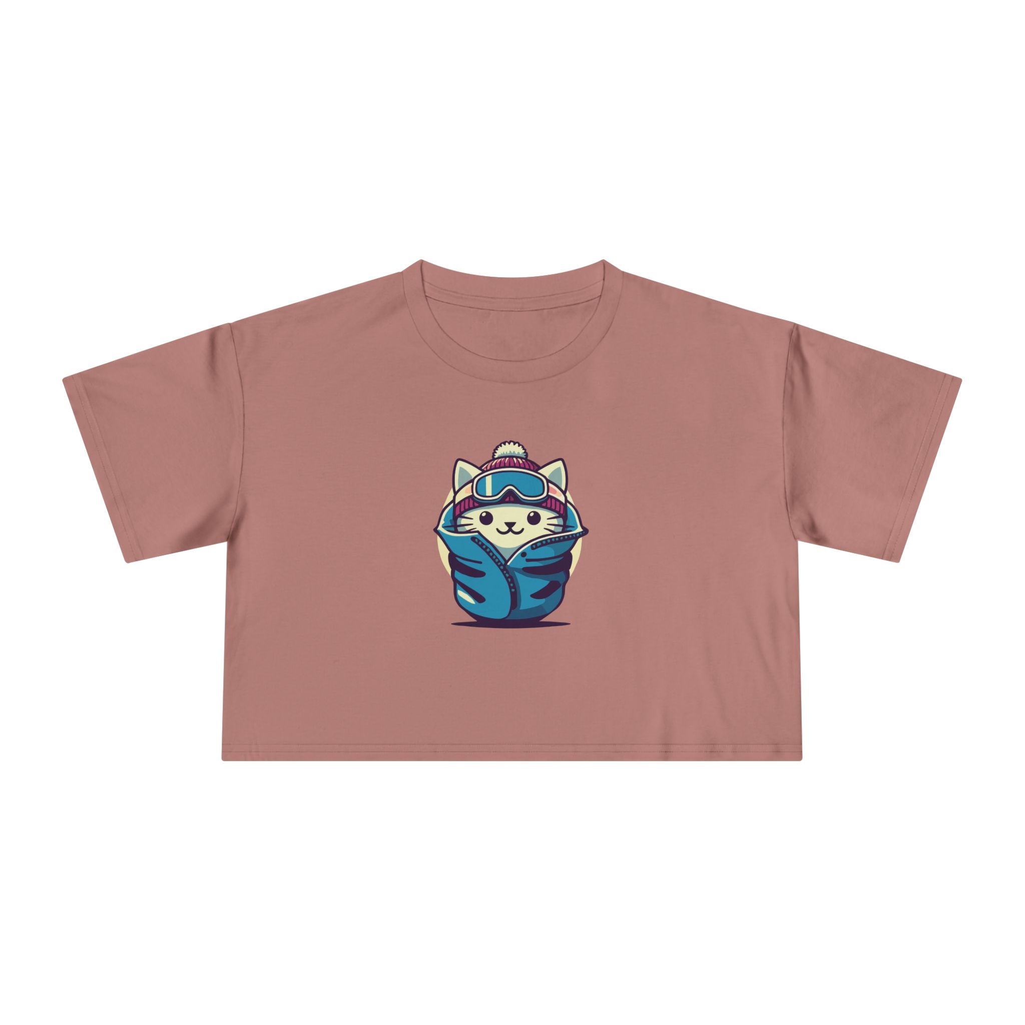 The Cat Face Apres Ski Kitty Women's Crop T Shirt