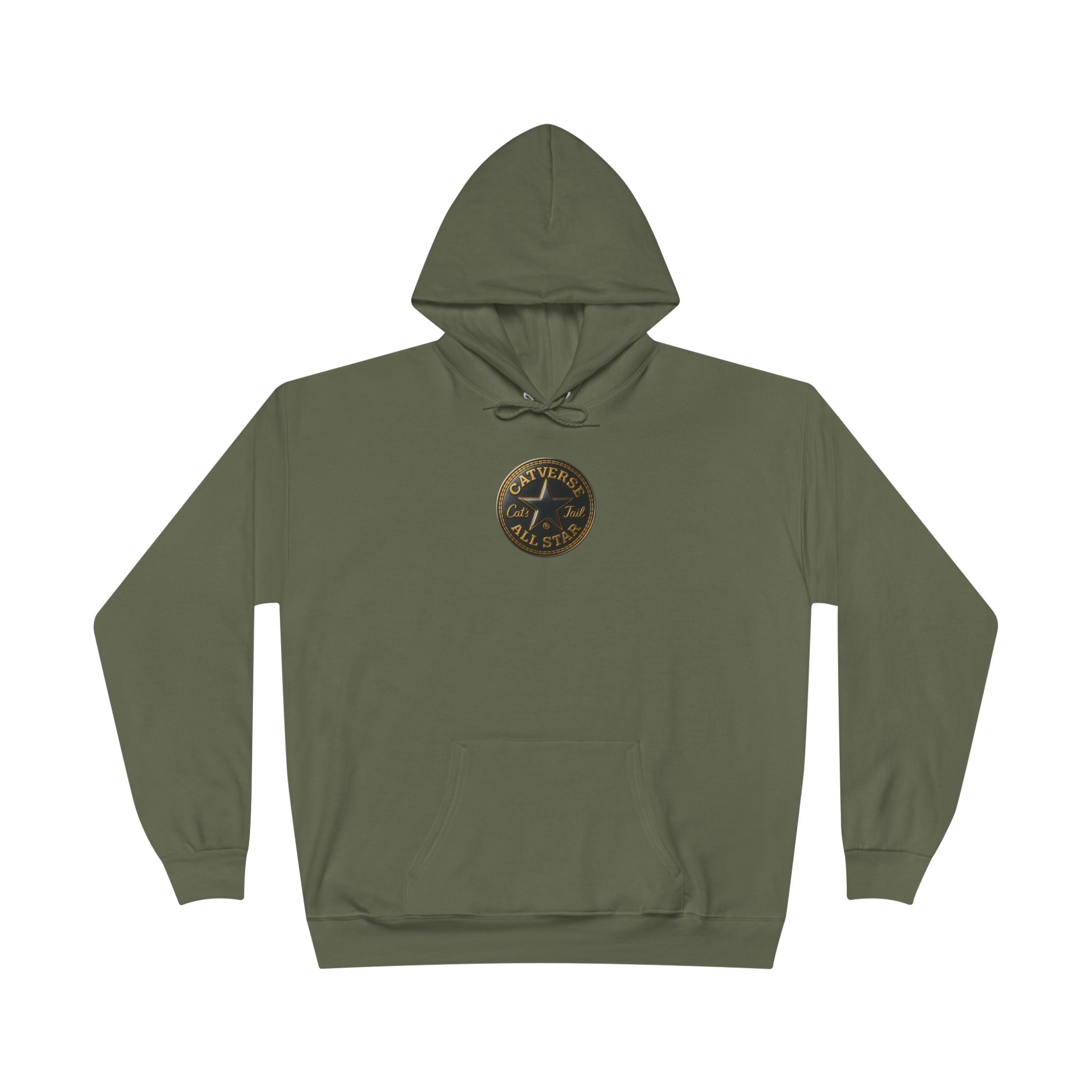 Catverse Chest Logo Goldbot Cat Graphic Hoodie