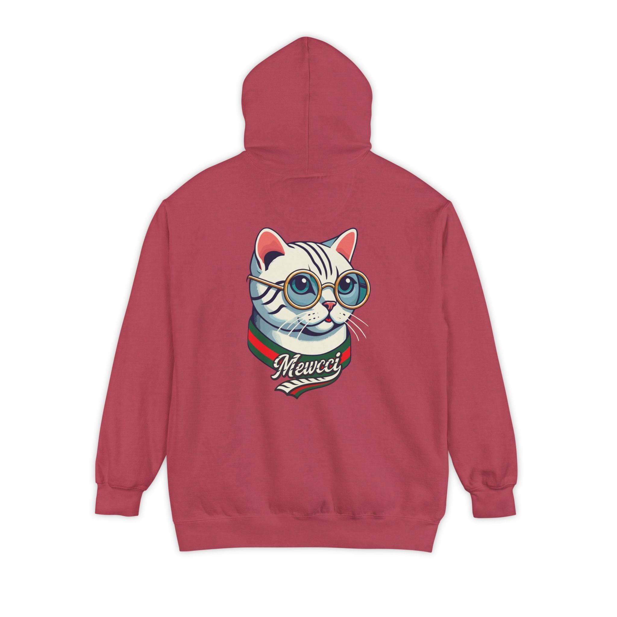 Mewcci Chest Logo Cat Icon Back Graphic Hoodie