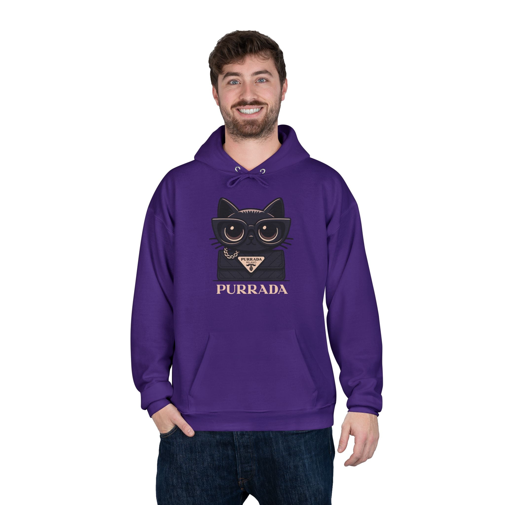 Purrada Noir Bag Cat Graphic Hoodie