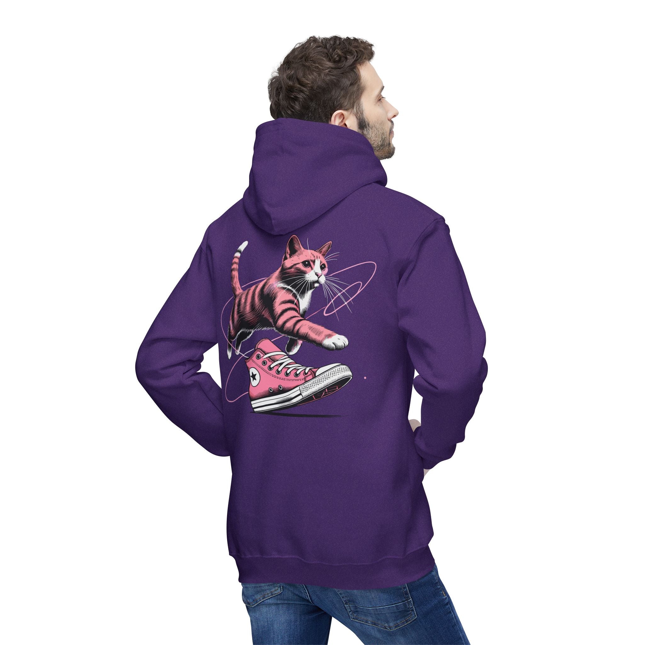 Catverse Chest Logo Apex Kick Cat Graphic Hoodie