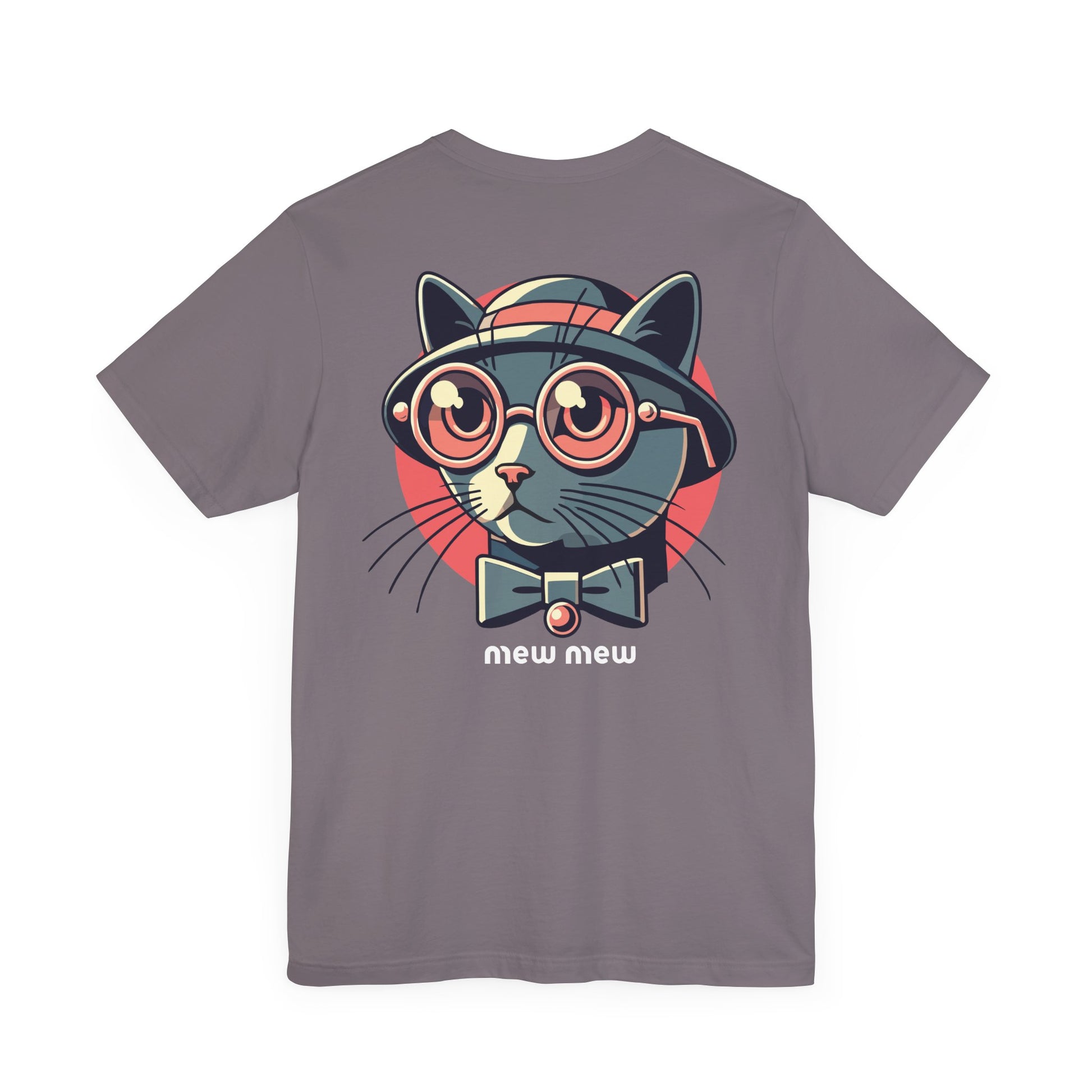 Storm Mew Mew Retro Gentlecat Graphic T-Shirt back view – cat lover shirts