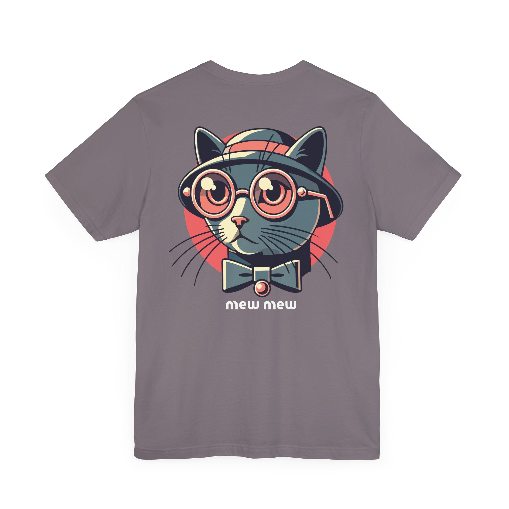 Storm Mew Mew Retro Gentlecat Graphic T-Shirt back view – cat lover shirts