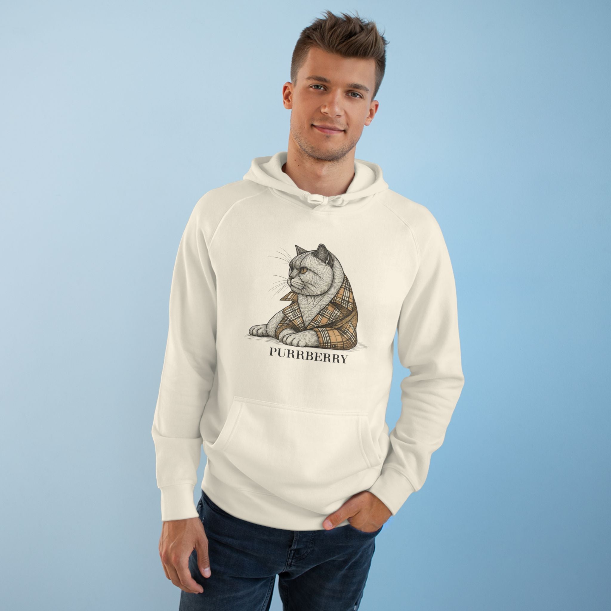 Purrberry London Coat Club Cat Graphic Hoodie
