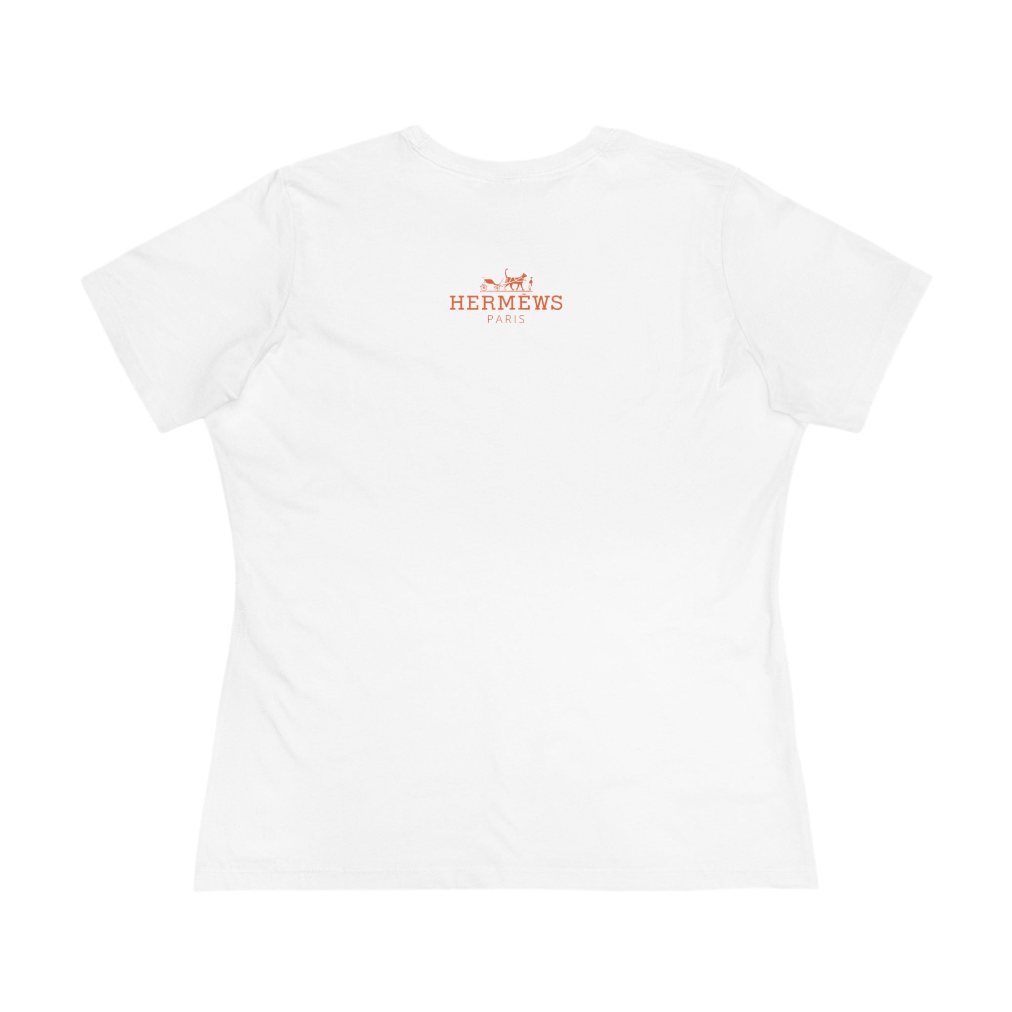 Back view Hermèws Paris Cat Women’s White T Shirt