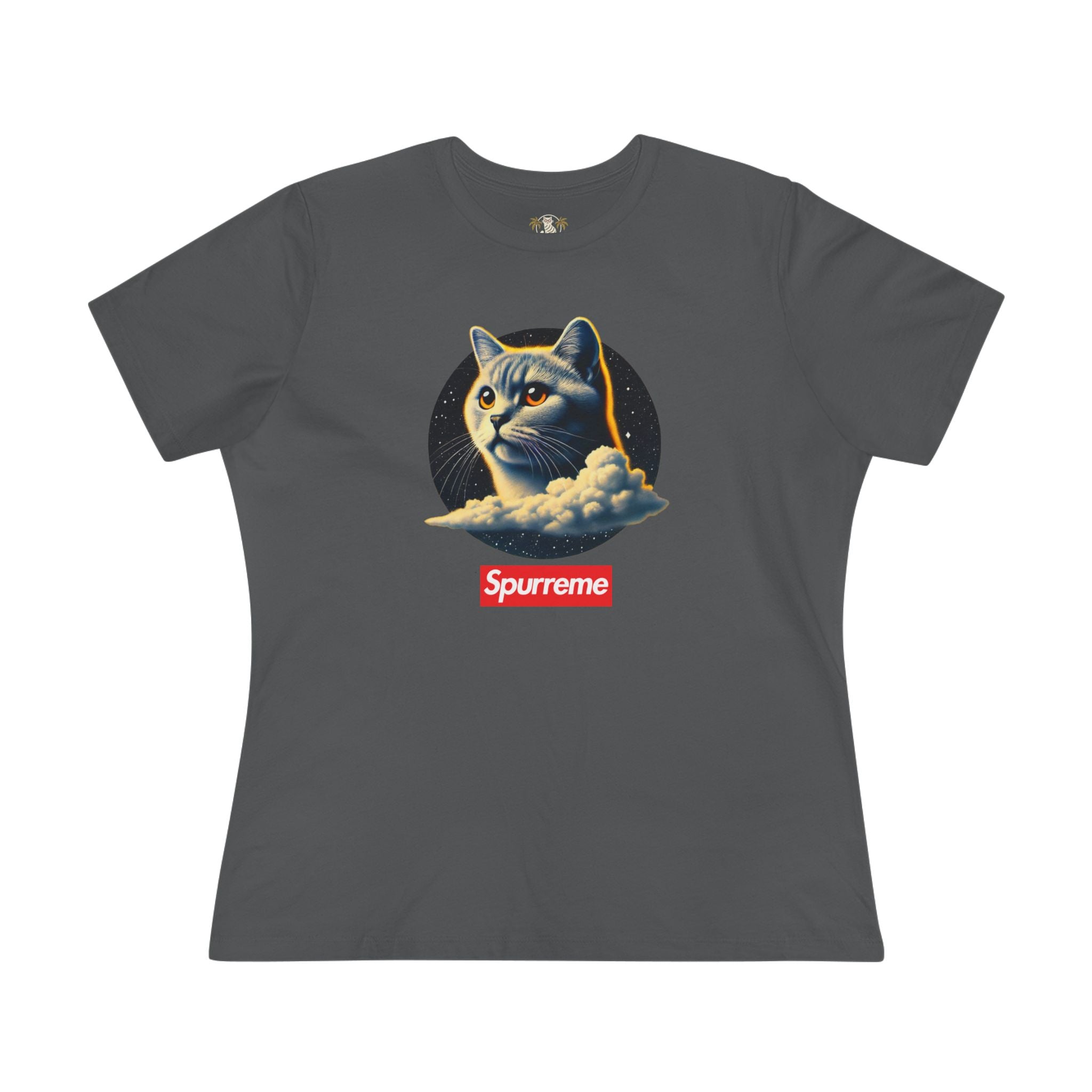 Spurreme Cosmic Cloud Cat Graphic Women's T Shirt