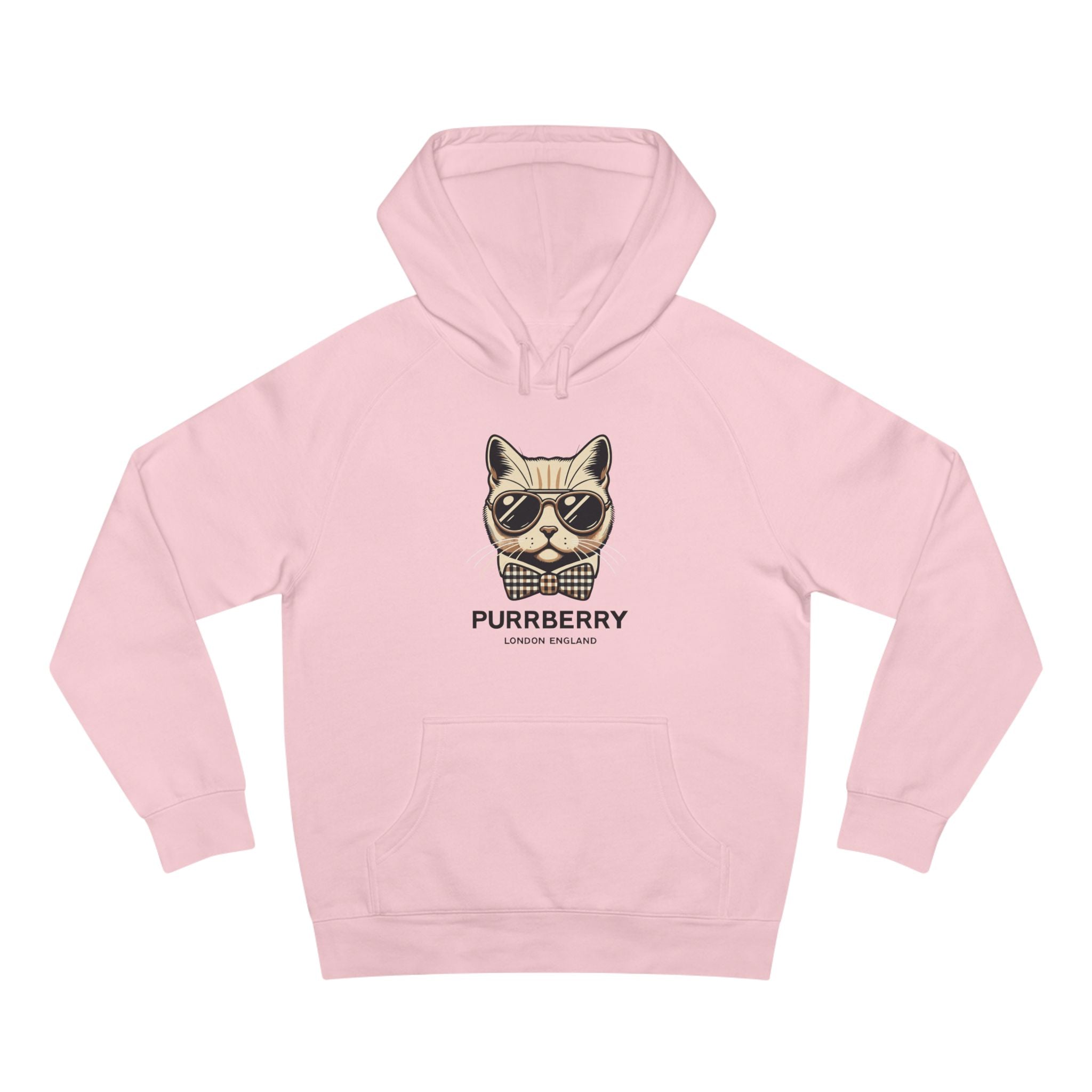 Purrberry Bowtie Icon Cat Graphic Hoodie