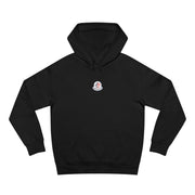 Meowcler Chest Logo Cat Graphic Black Hoodie, black hoodie for cat lovers