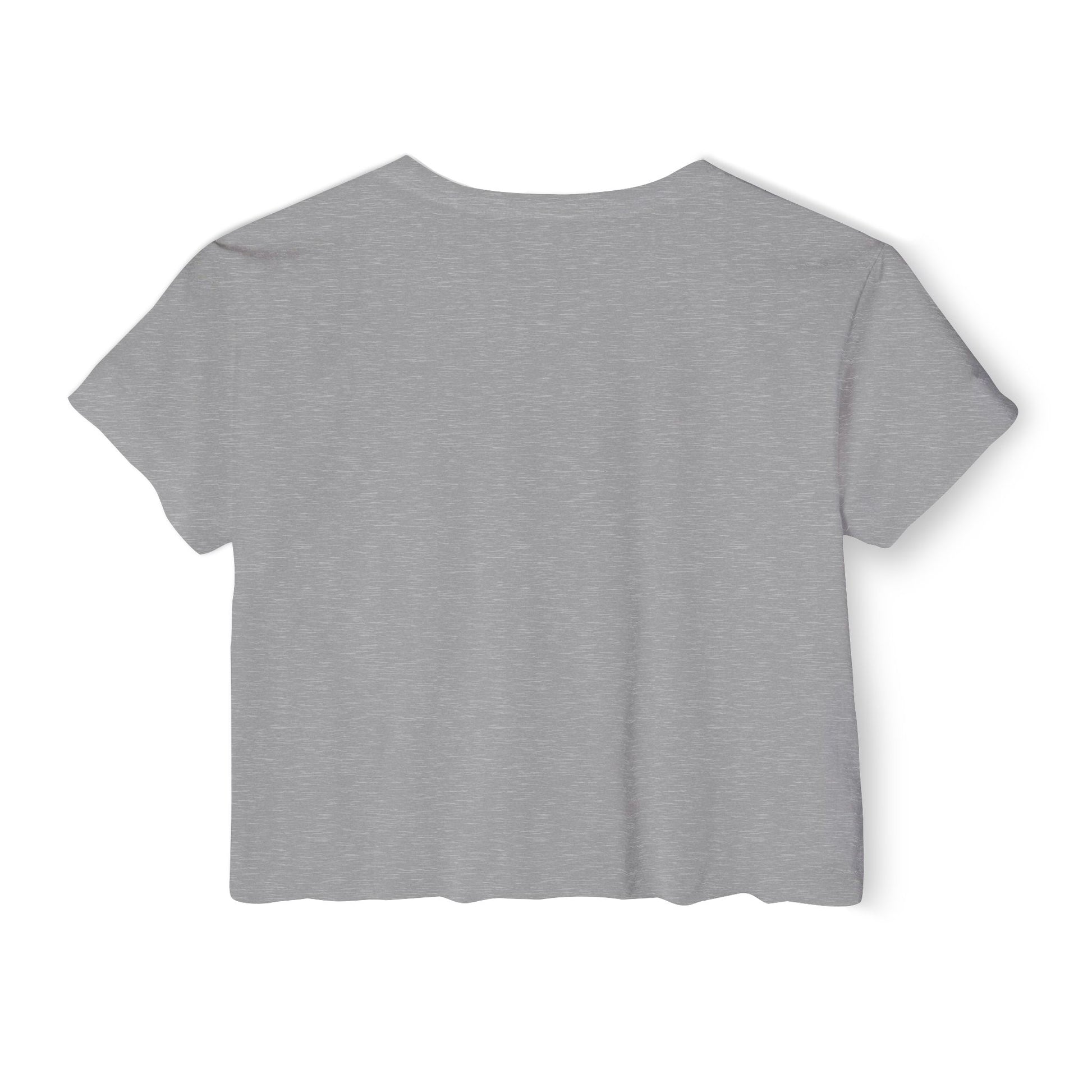 Grey crop top back view plain design