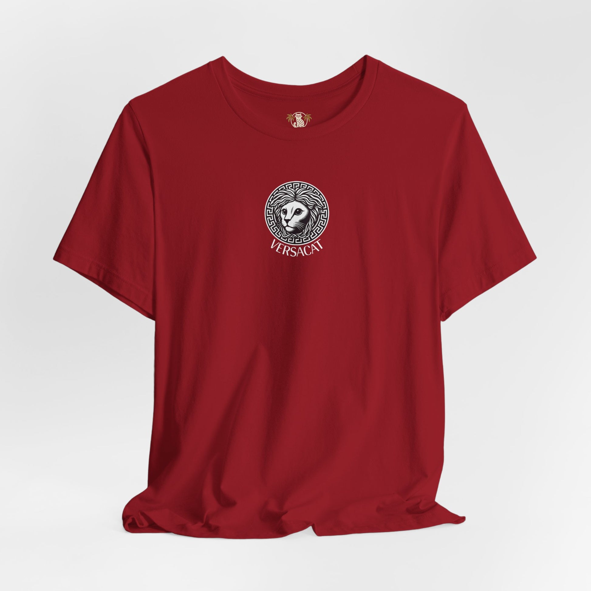 front view canvas red Versacat Imperial Emblem cat lover t shirt – gift ideas for cat owners