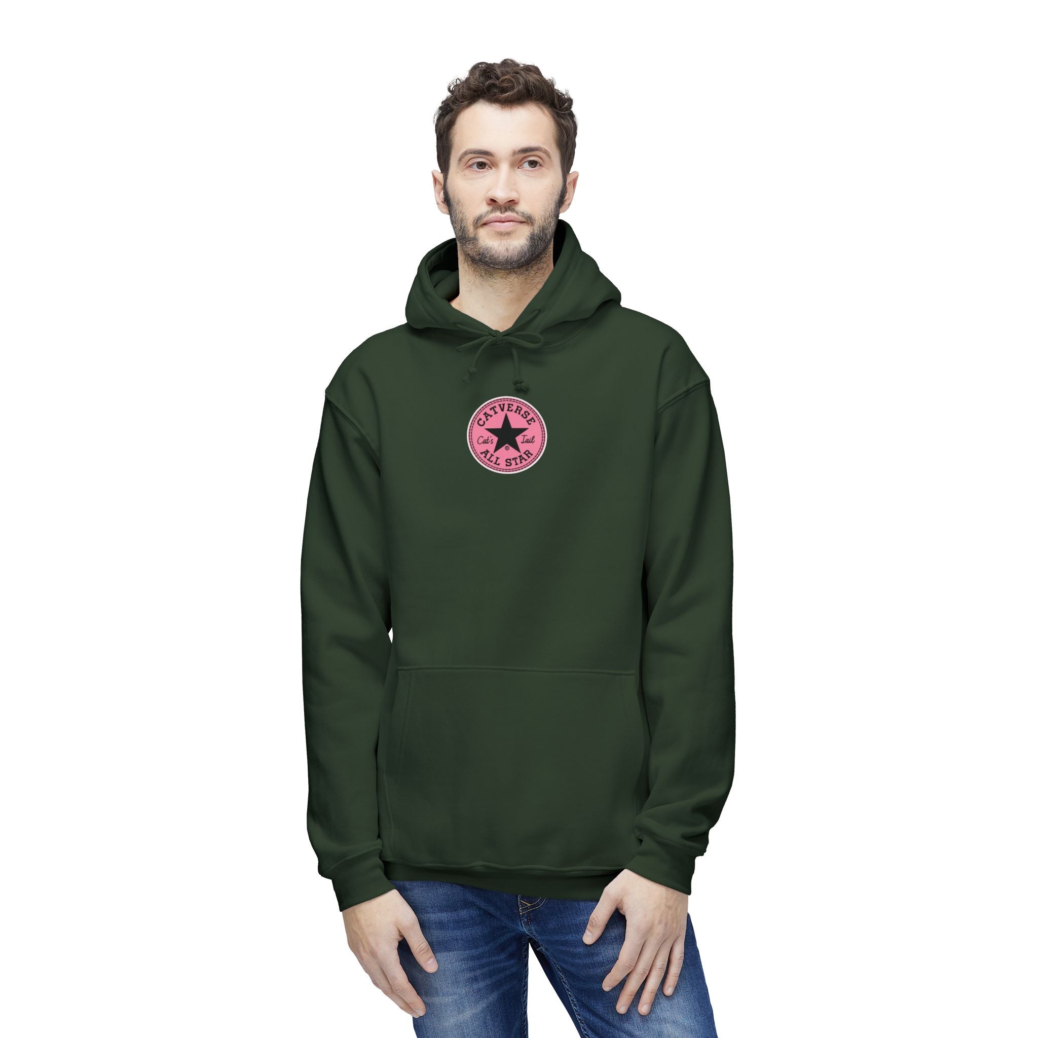 Catverse Chest Logo Apex Kick Cat Graphic Hoodie
