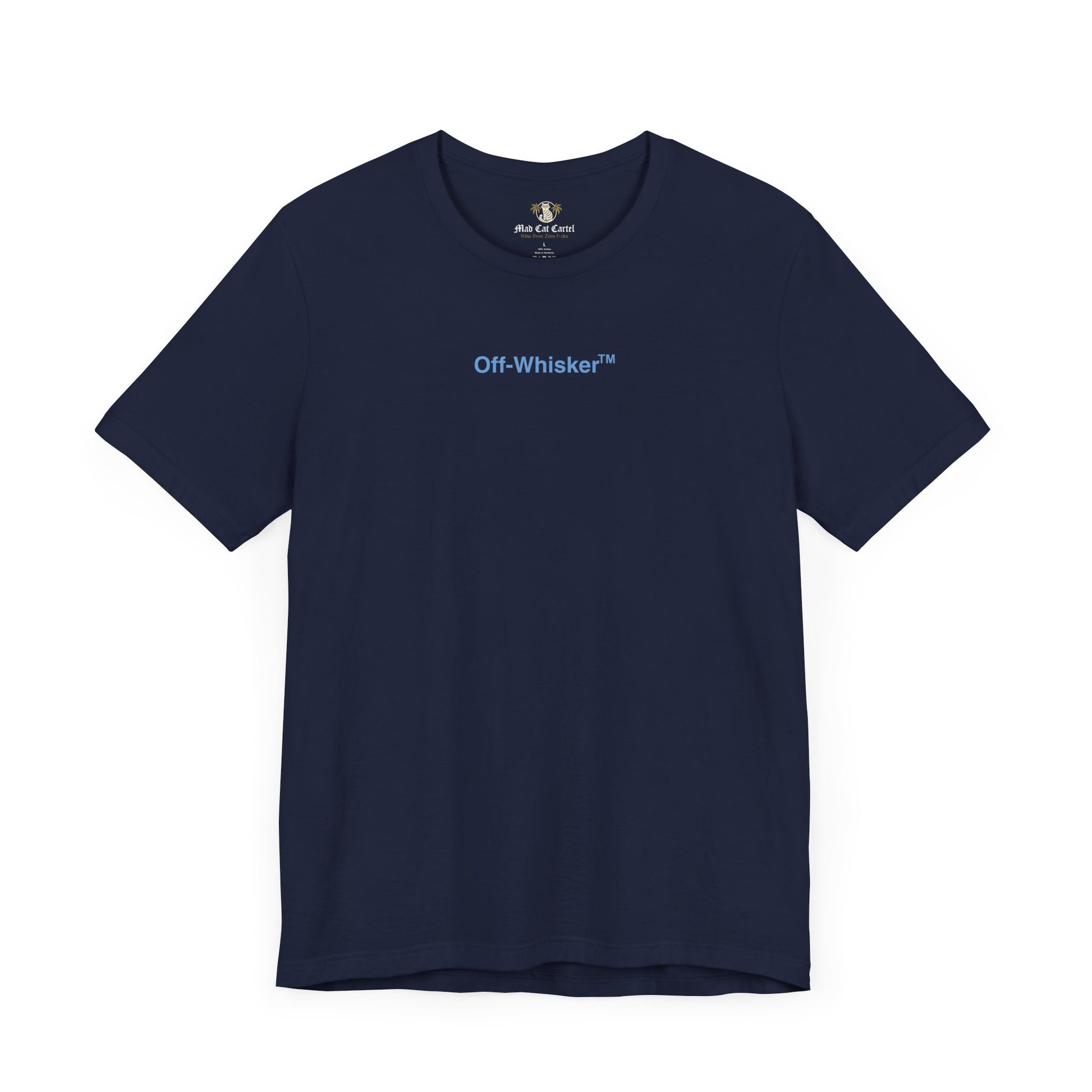 Navy Signature Frame cat t shirt – small chest print
