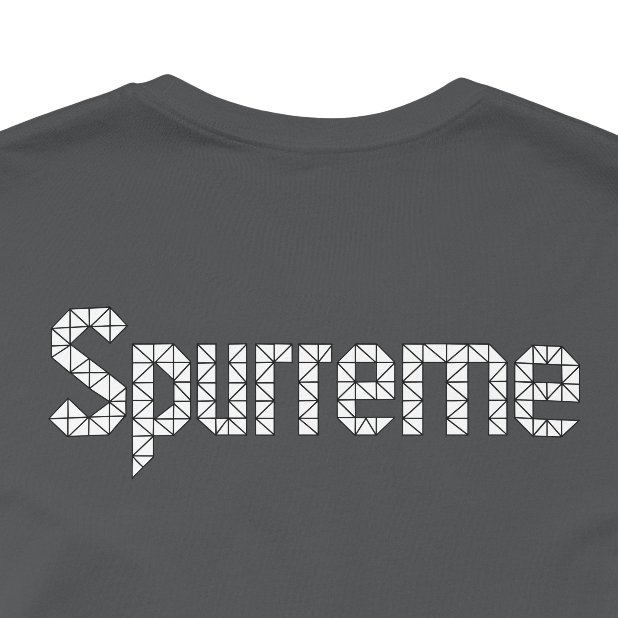 Asphalt Spurreme Triangular Vision Cat Graphic T-Shirt back detail – clothes with cats on them