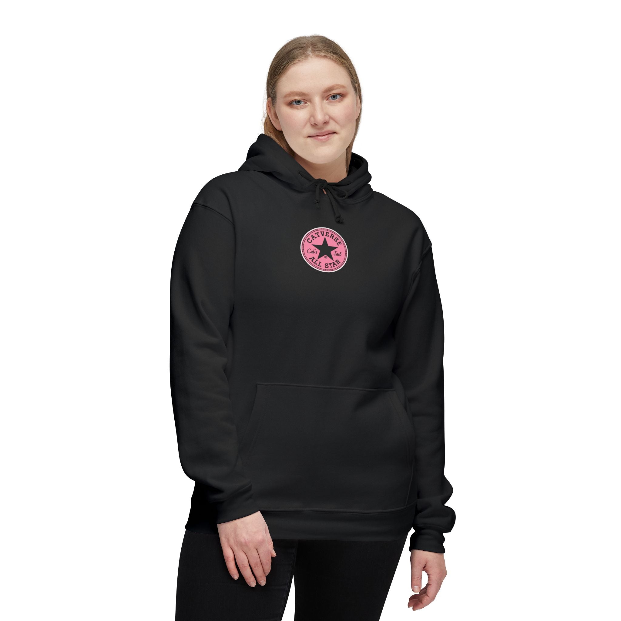 Catverse Chest Logo Apex Kick Cat Graphic Hoodie
