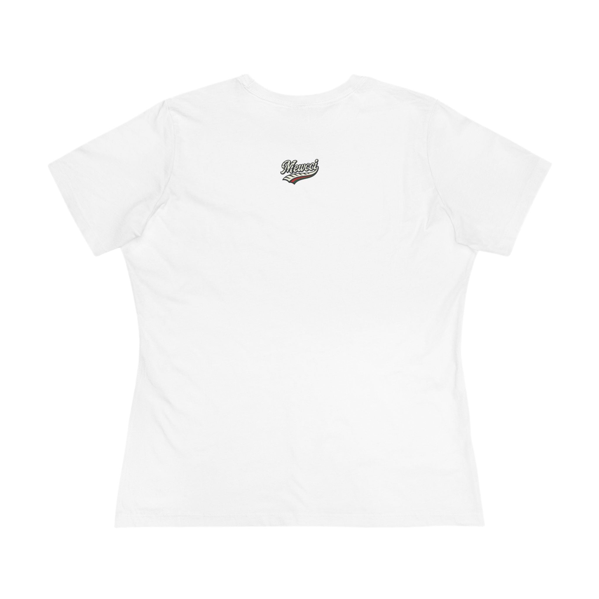 White t shirt with back view cat funny t shirt design