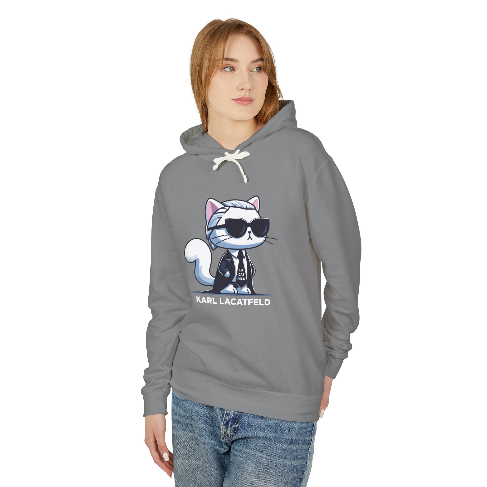 Karl Lacatfeld Executive Meow Icon Cat Graphic Hoodie