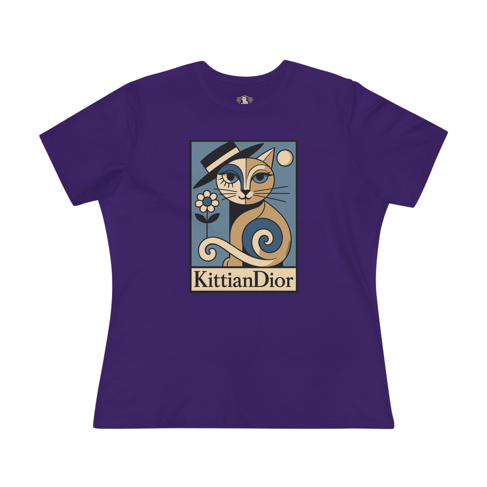 Kittian Dior La Parisienne purple parody tee flat view