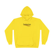 Pawlenciaga Chest Logo Athletic Yellow Hoodie for cat lovers, funny gifts for cat lovers