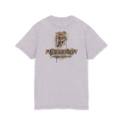 Purrberry London Spray Crest Soft Lilac Cat Graphic T Shirt, cat lover t shirts unisex