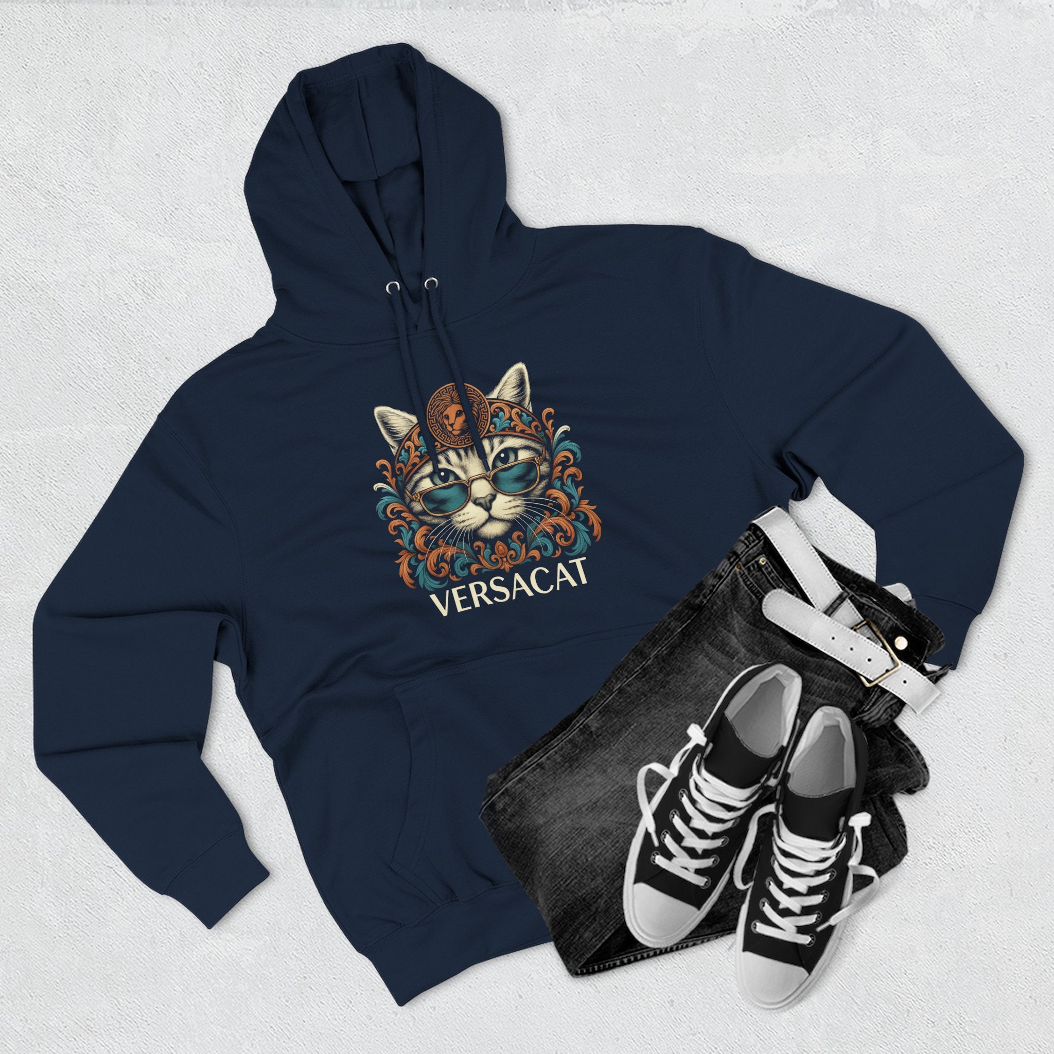 Versacat Baroque Bloom Graphic Hoodie