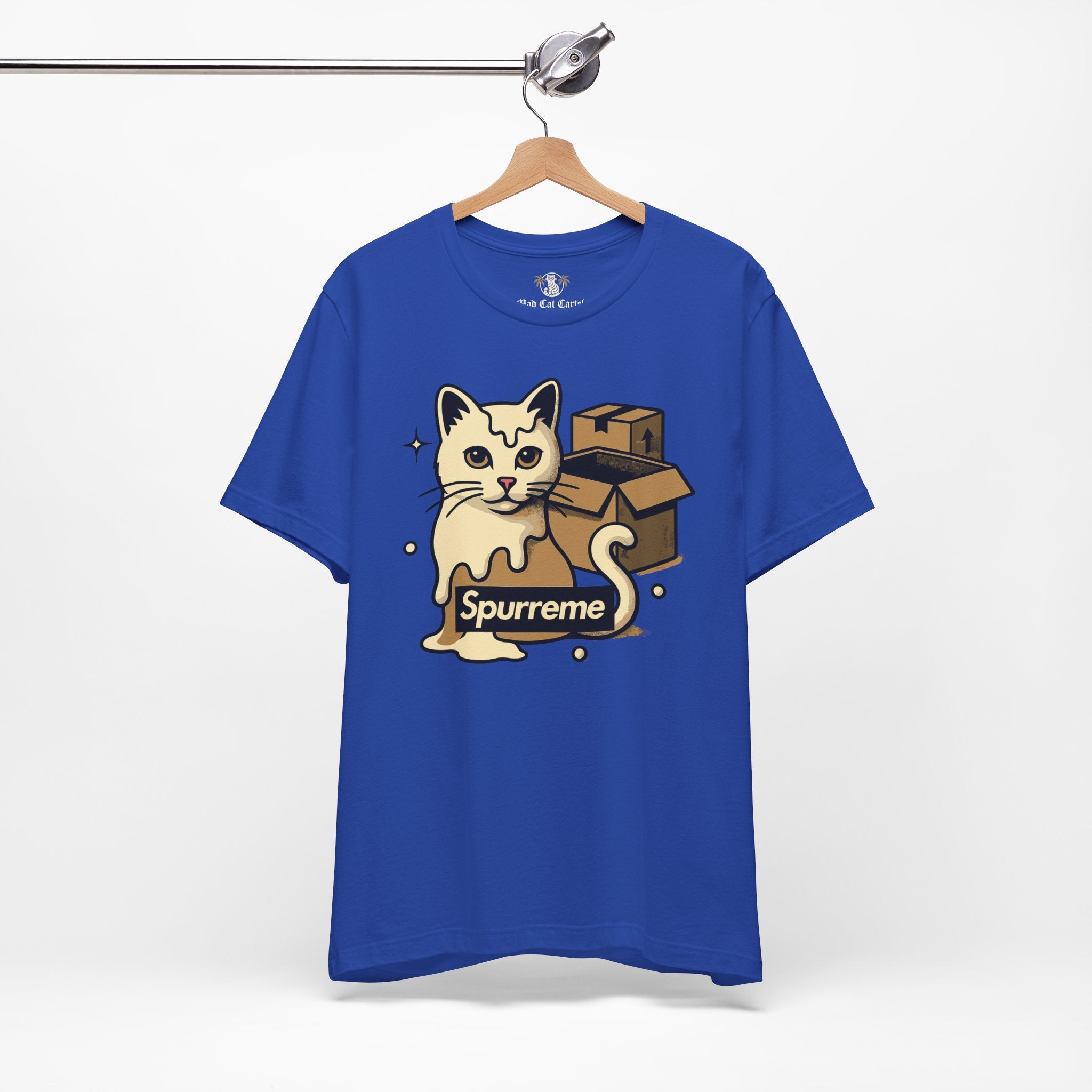 True royal t shirt hanging clothes with cats on them