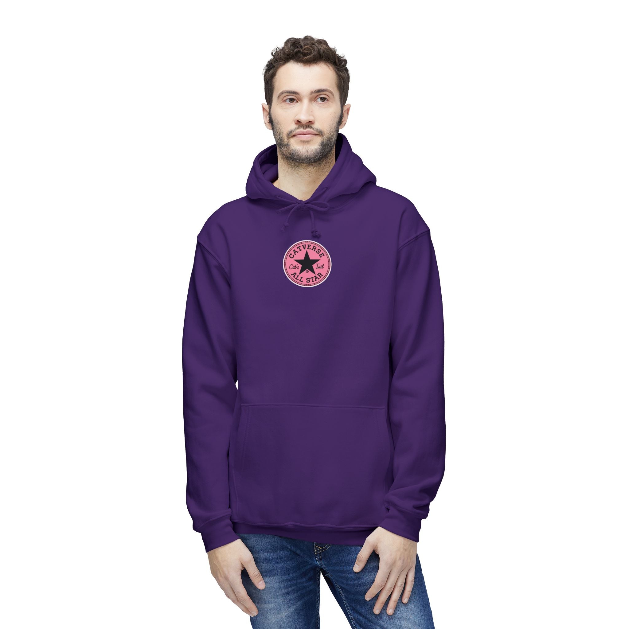 Catverse Chest Logo Apex Kick Cat Graphic Hoodie