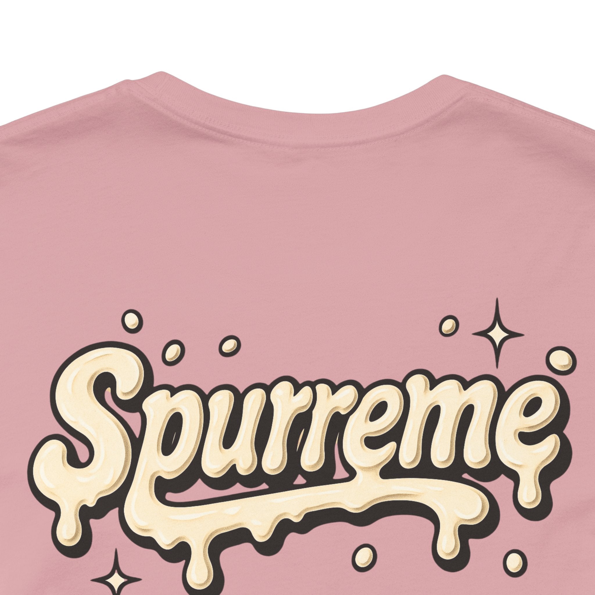 Orchid Spurreme logo close up detail – cat shirts for women
