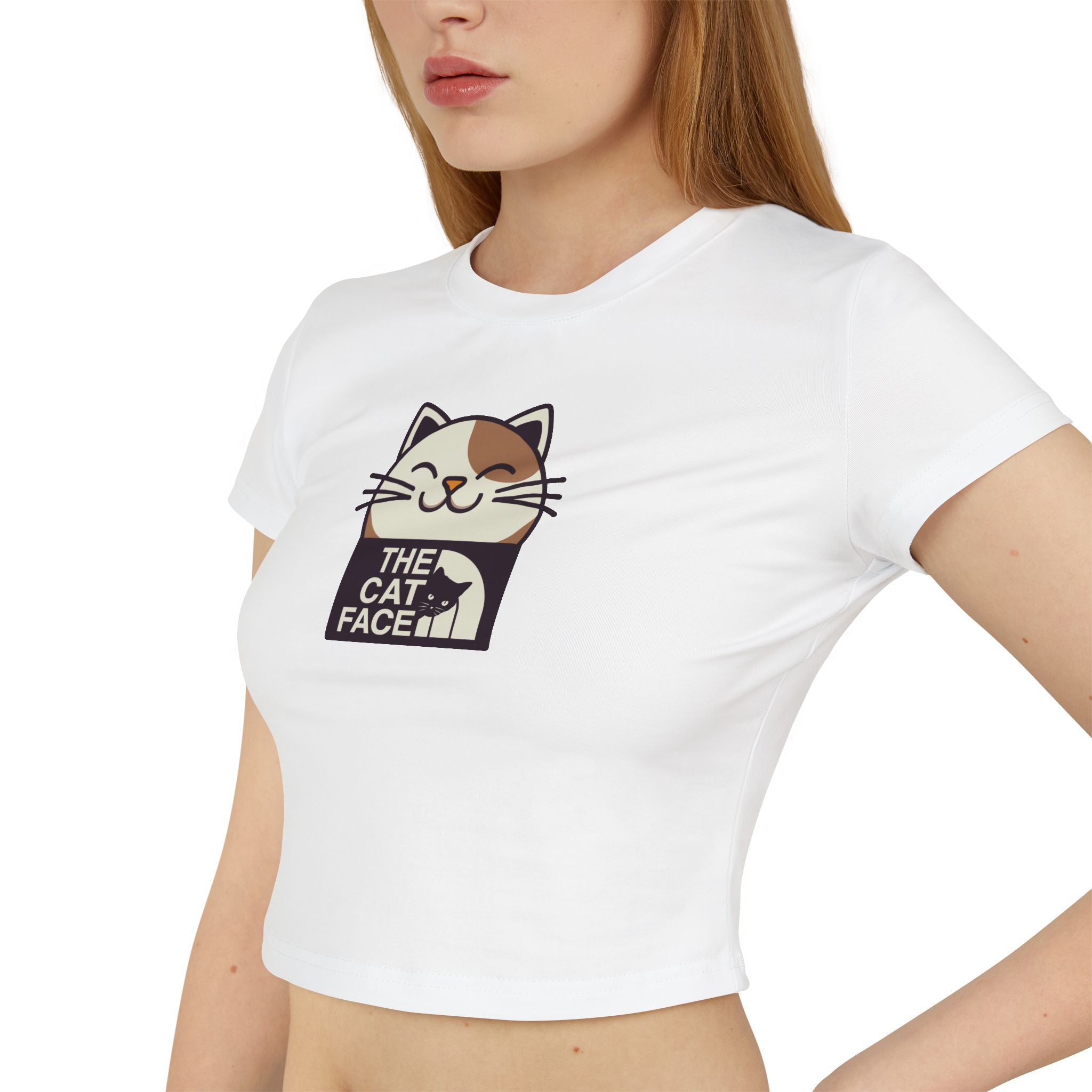 The Cat Face Bicolor Cat Icon Women's Baby Tee
