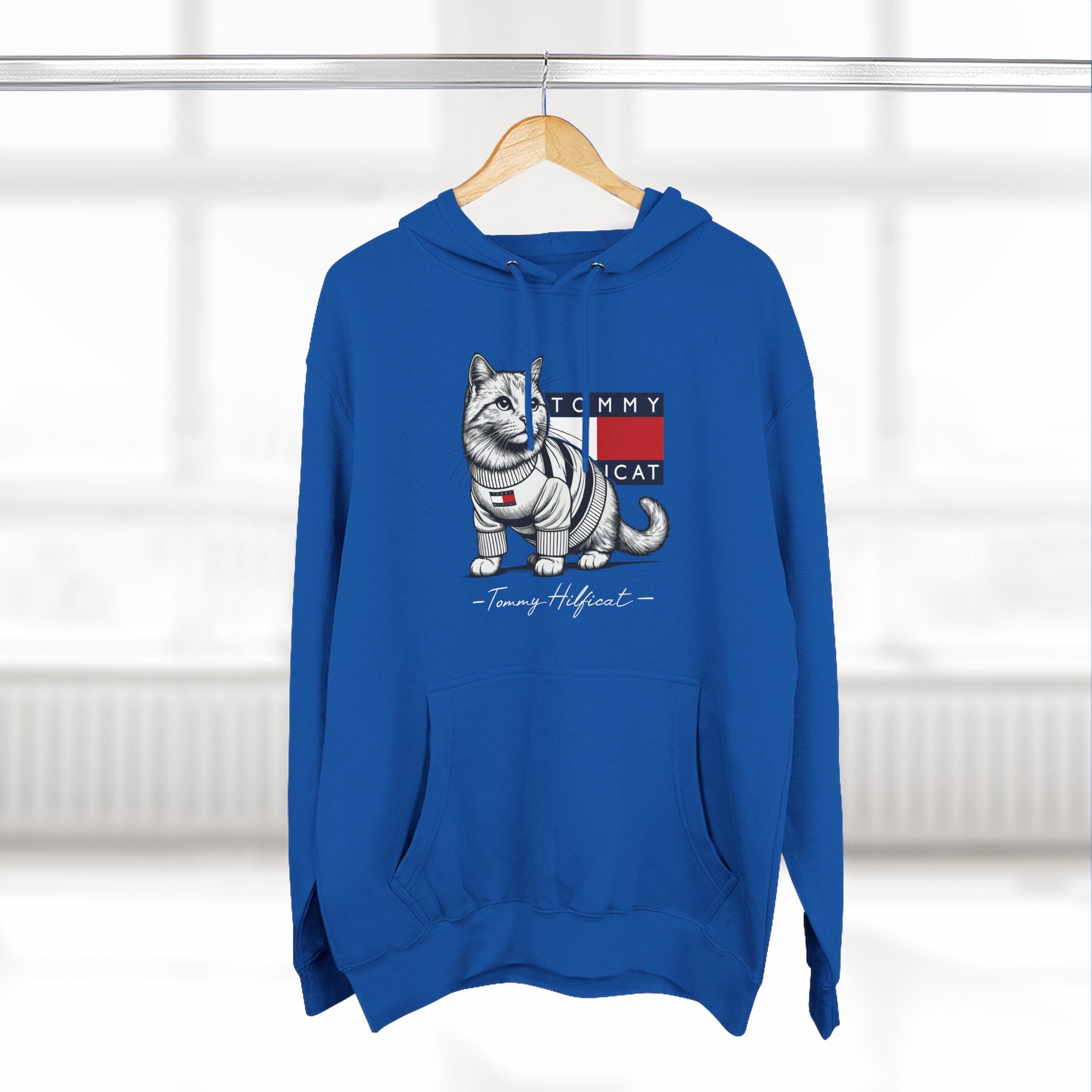 Tommy Hilficat Signature Purr Style Cat Graphic Hoodie