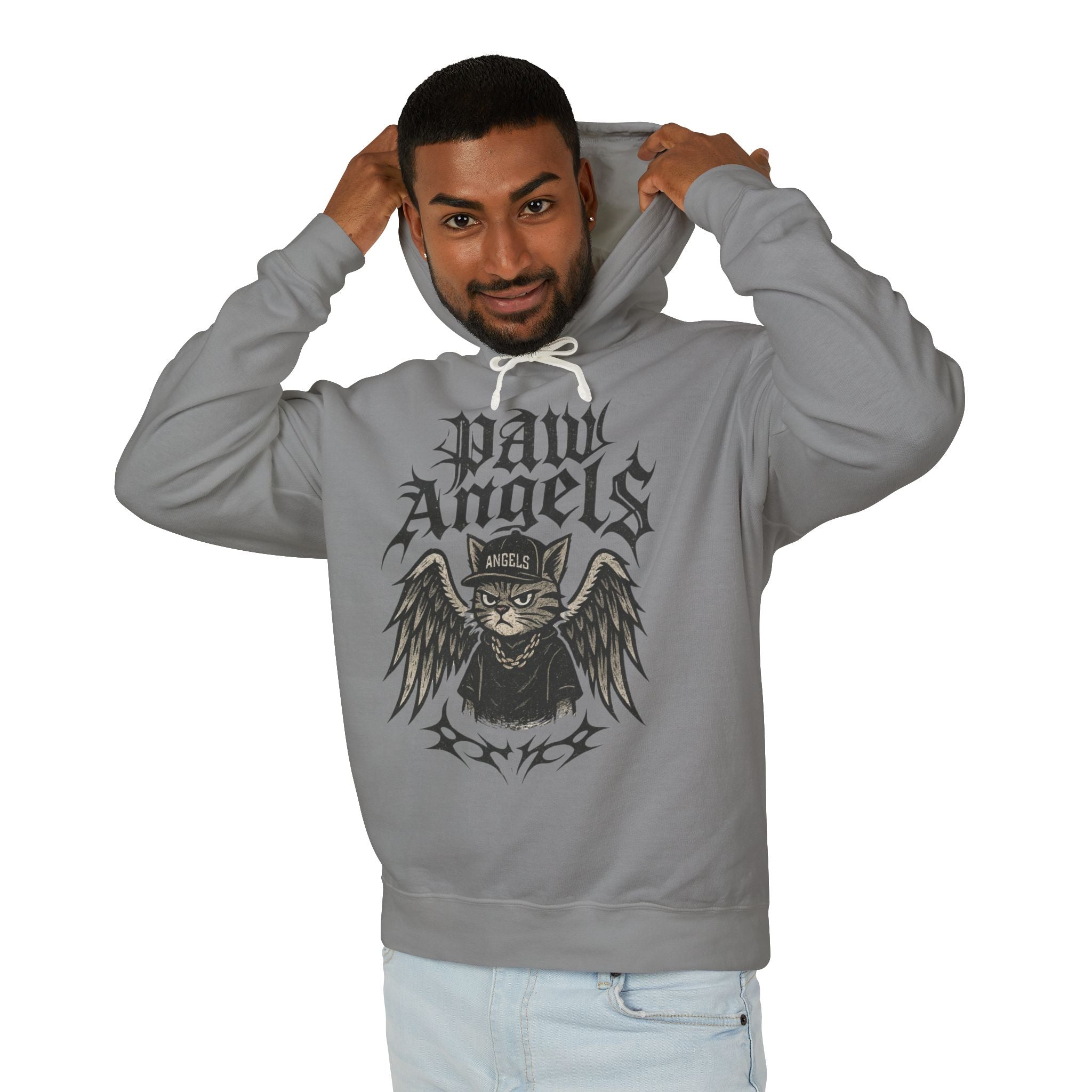 Paw Angels Rebel Angel Cat Graphic Hoodie
