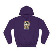 Meowcler Chest Puffer Cat Graphic Hoodie