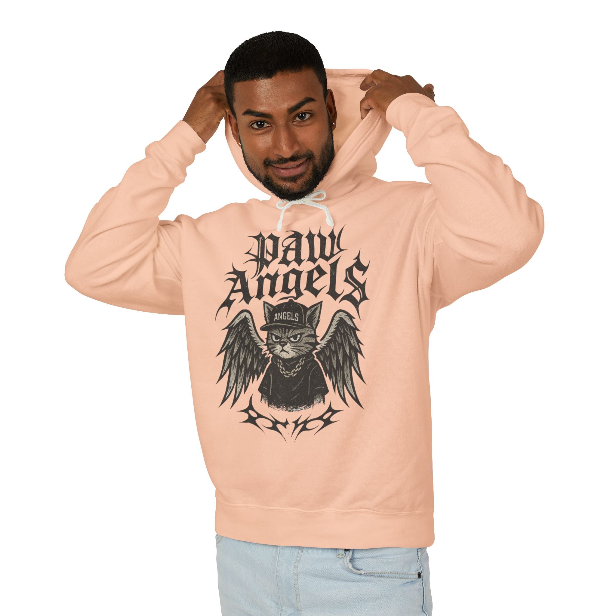 Paw Angels Rebel Angel Cat Graphic Hoodie