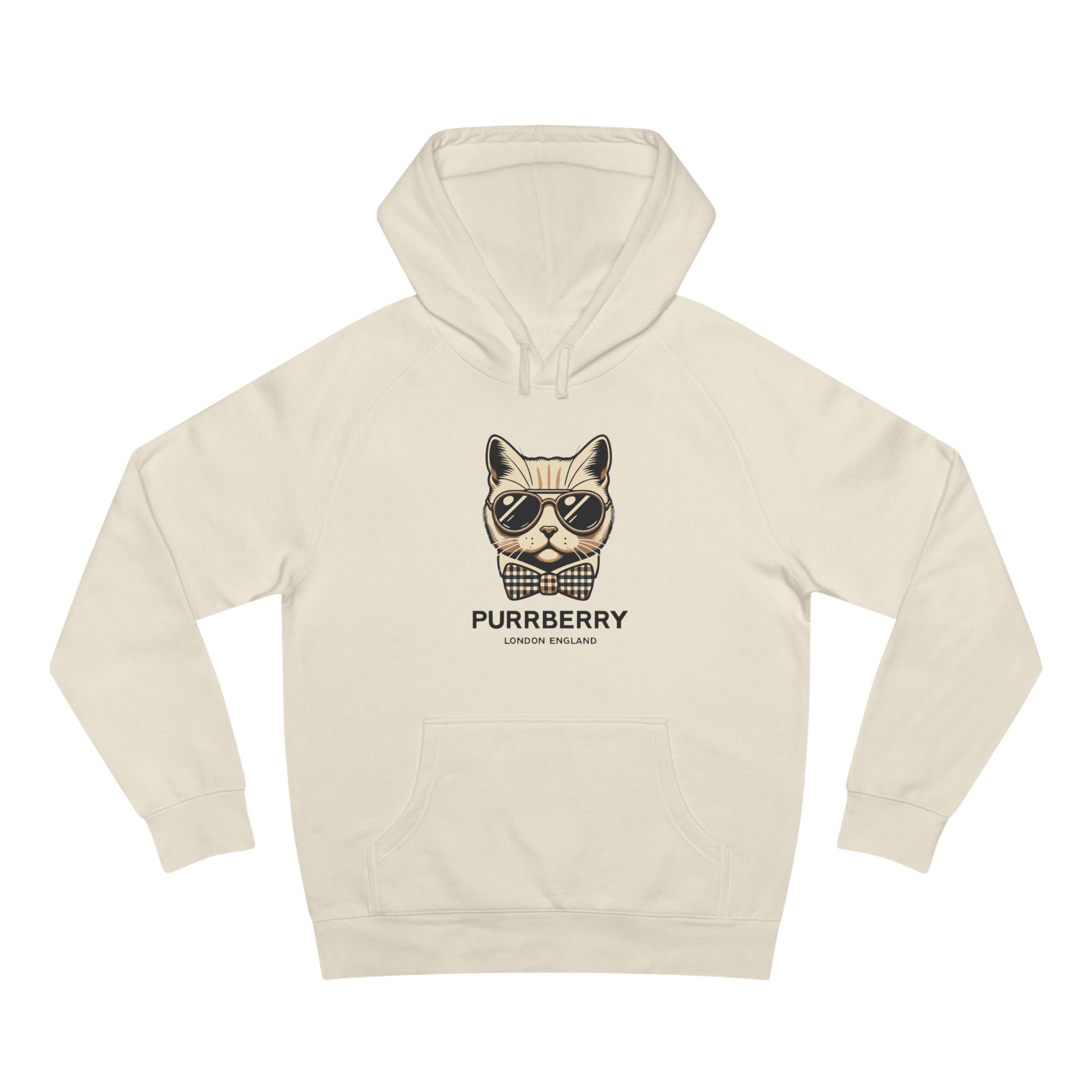 Purrberry Bowtie Icon Cat Graphic Hoodie