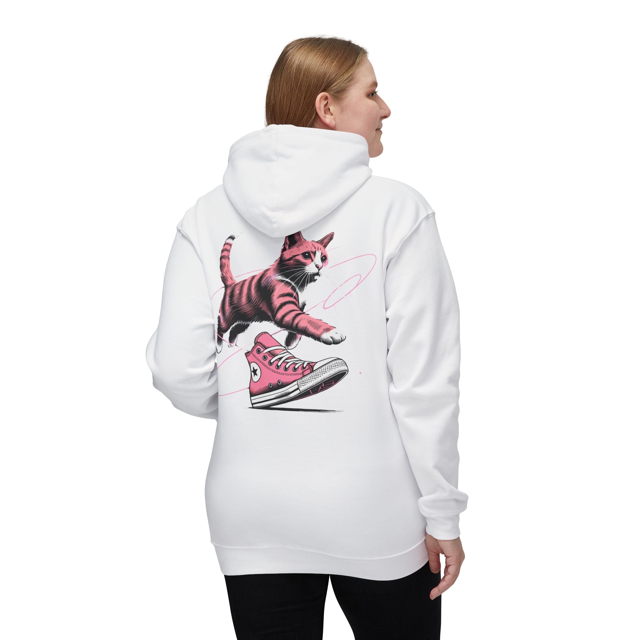 Catverse Chest Logo Apex Kick Cat Graphic Hoodie