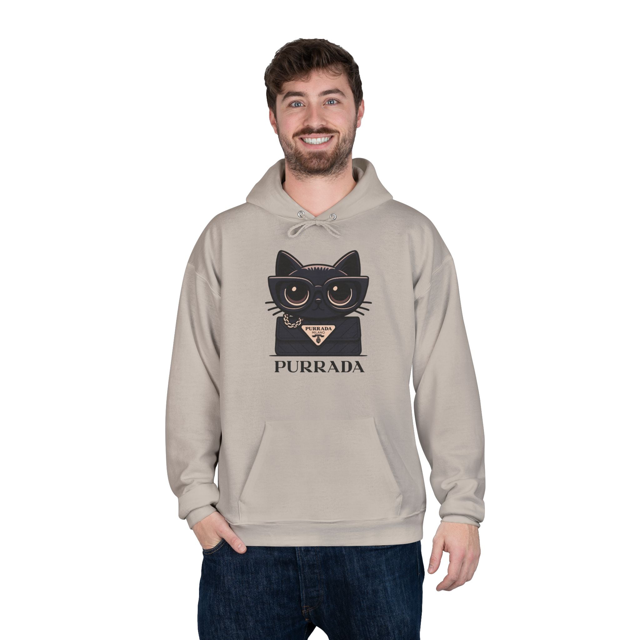 Purrada Noir Bag Cat Graphic Hoodie