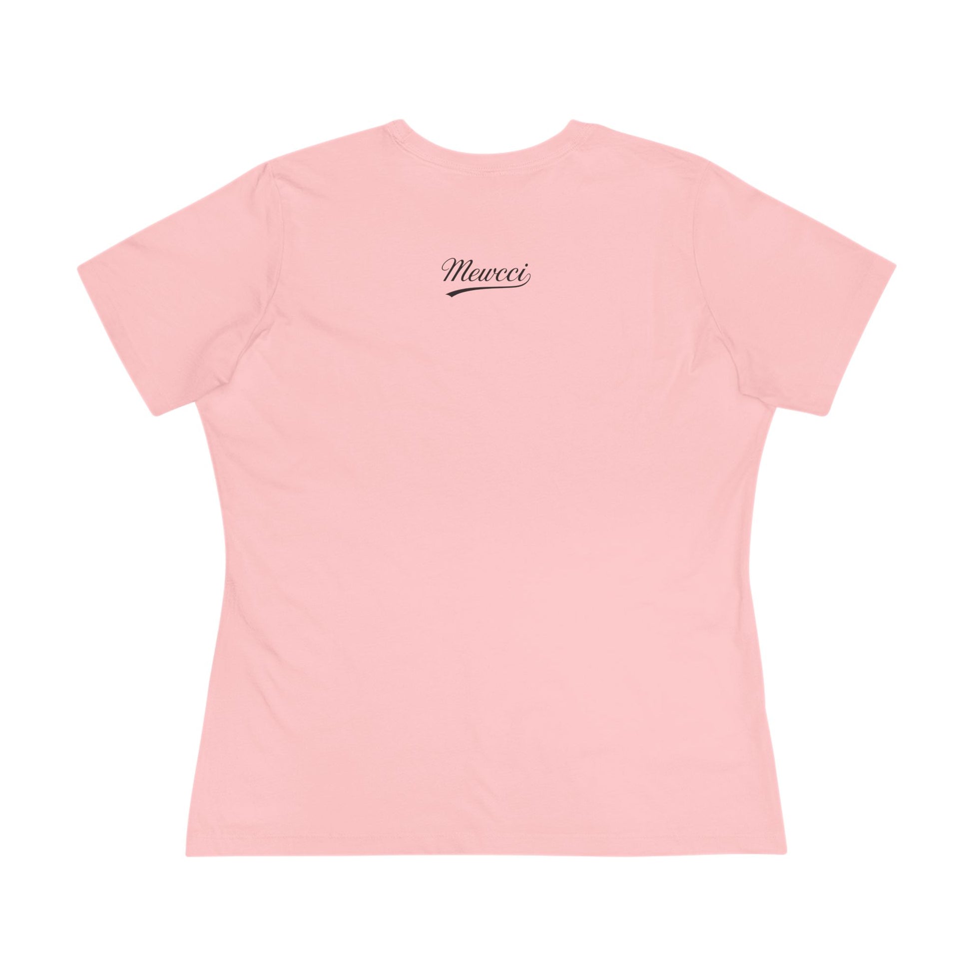 Cat lady tee shirts pink womens t shirt flat back view
