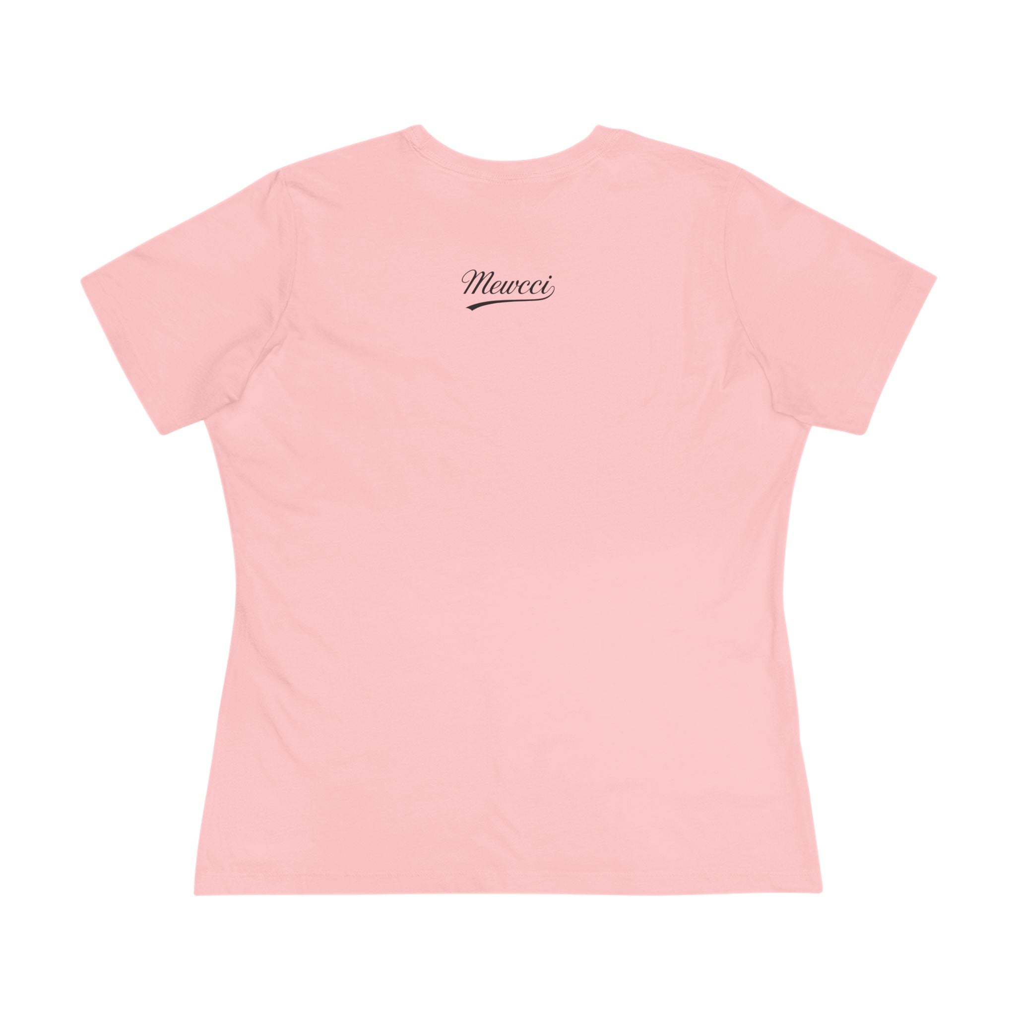 Cat lady tee shirts pink womens t shirt flat back view