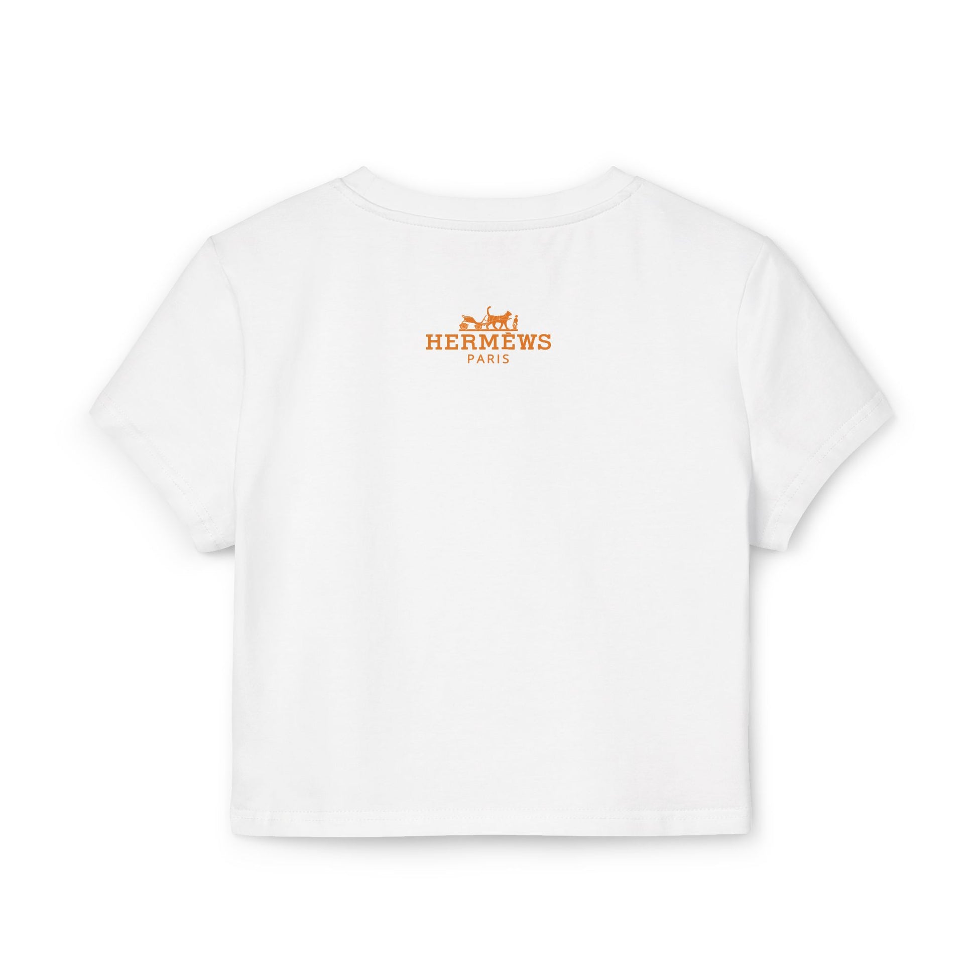 Back view Hermèws Paris Sunset Voyage graphic white baby tee
