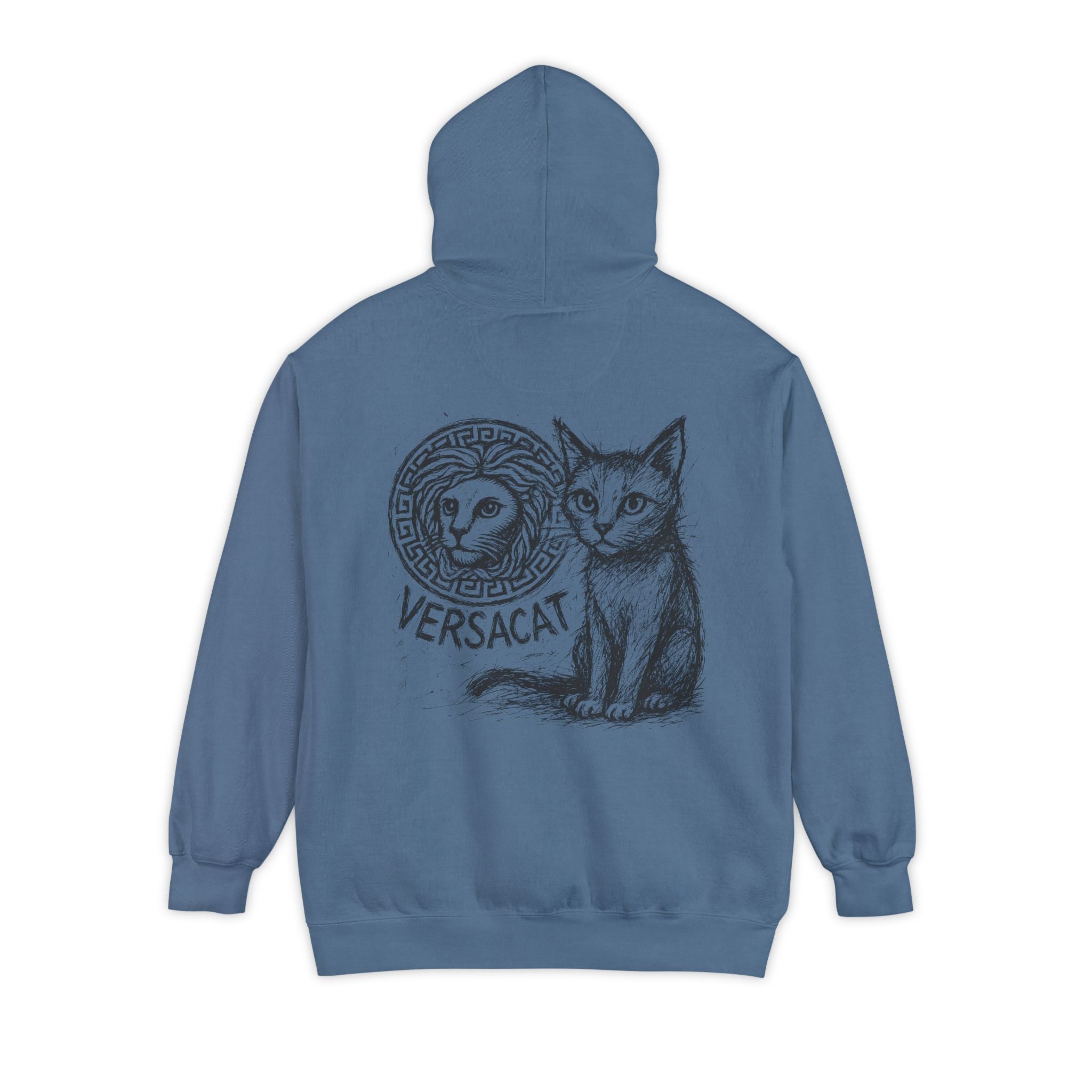 Versacat Sketch Logo Cat Graphic Hoodie
