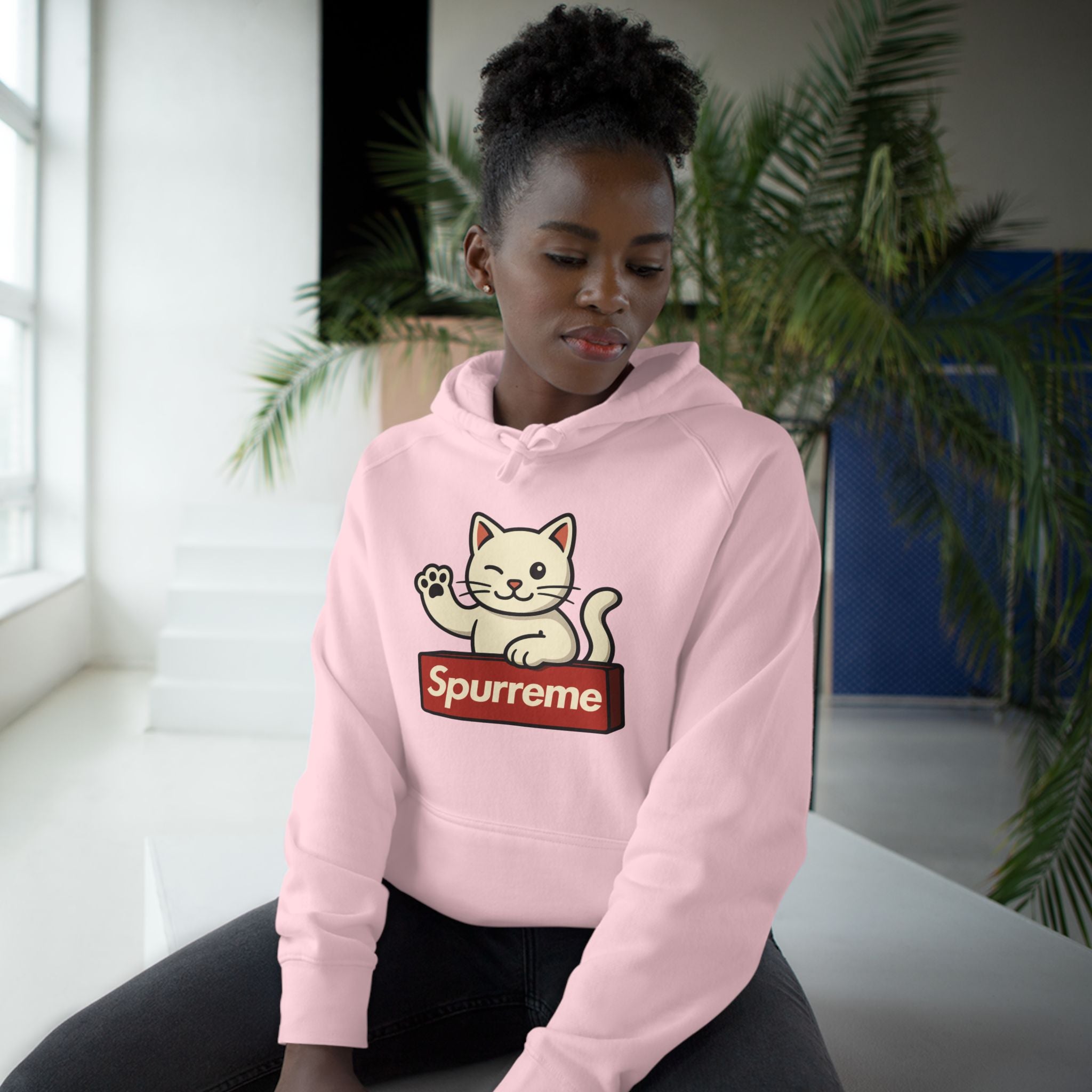 Spurreme Lucky Cat Box Logo Graphic Hoodie