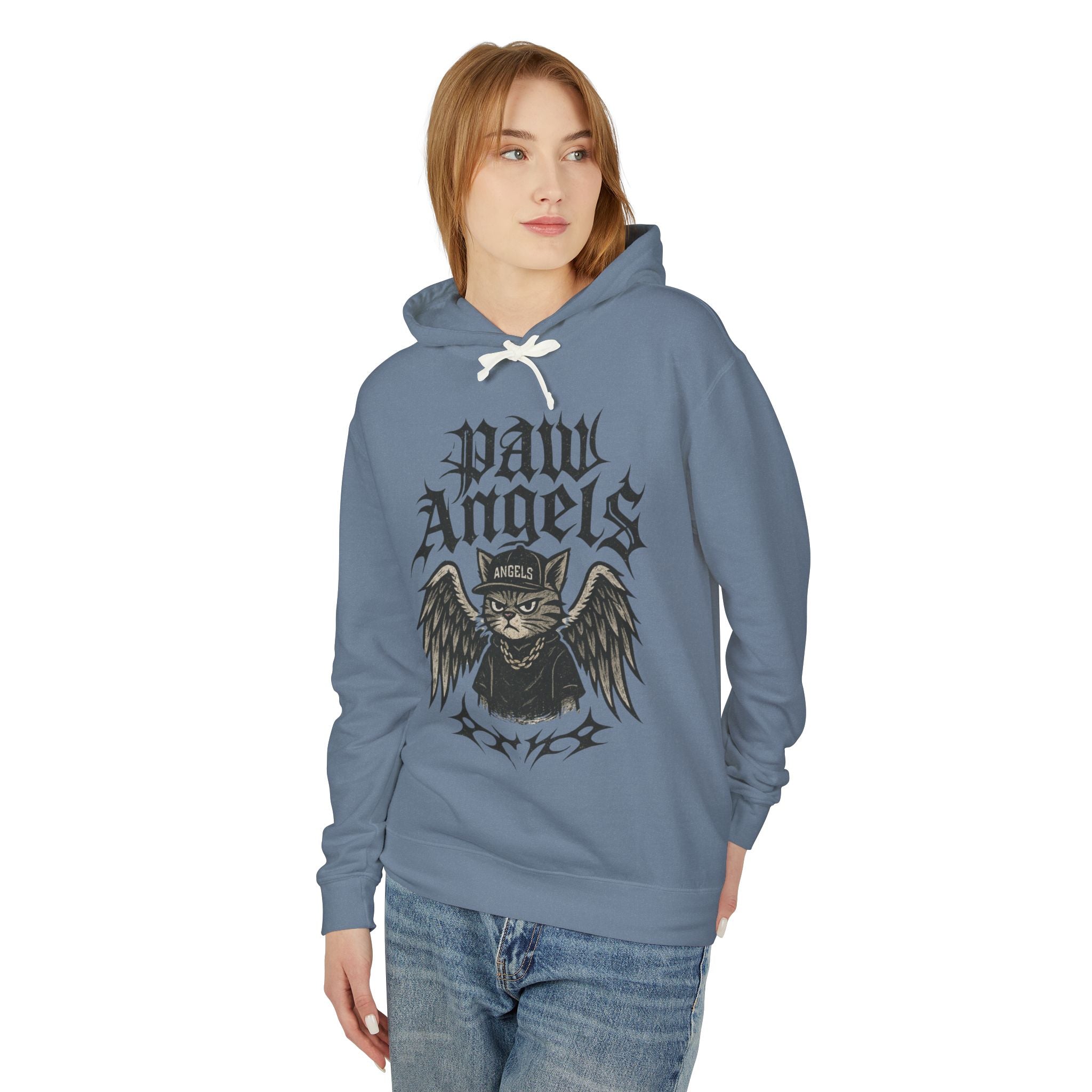 Paw Angels Rebel Angel Cat Graphic Hoodie