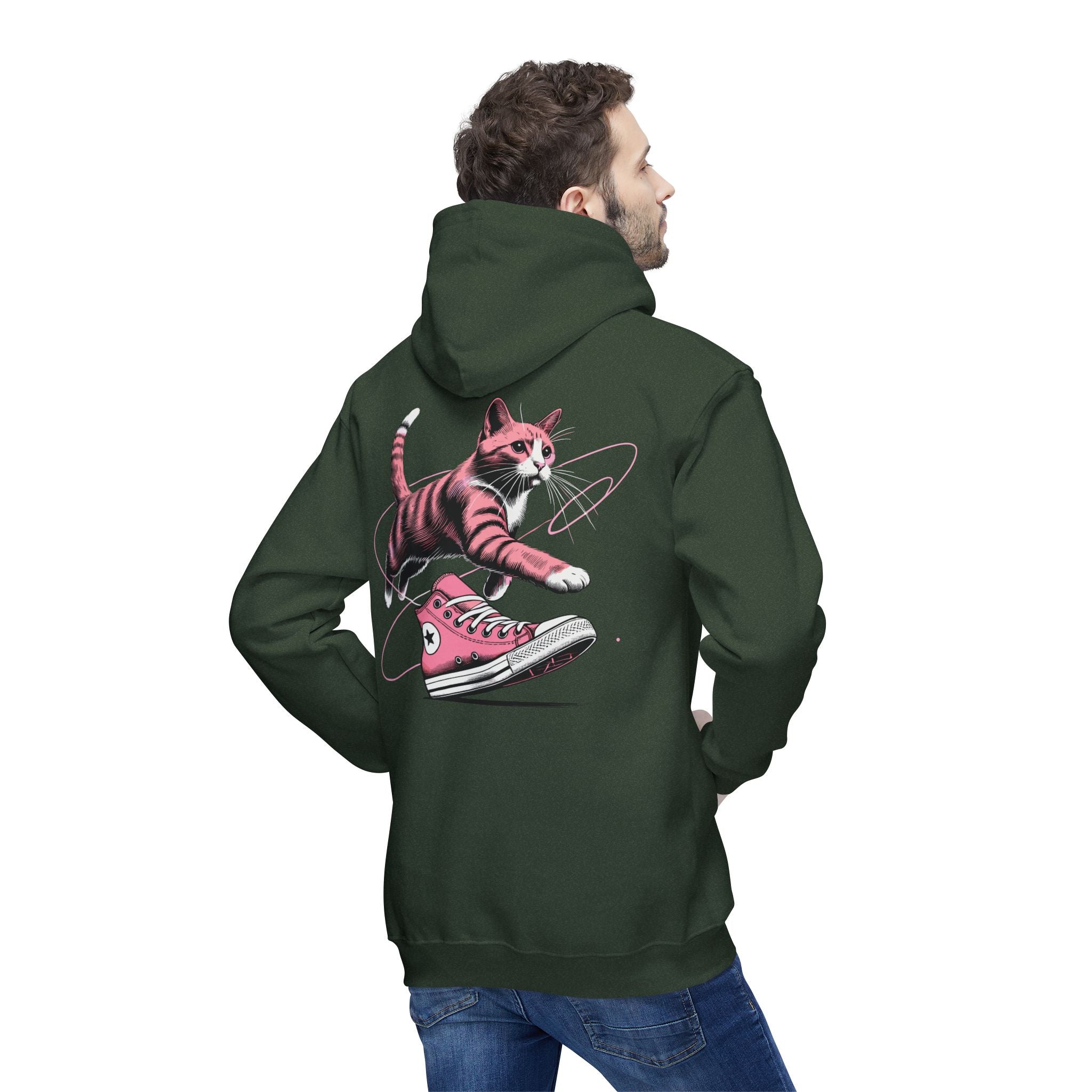 Catverse Chest Logo Apex Kick Cat Graphic Hoodie