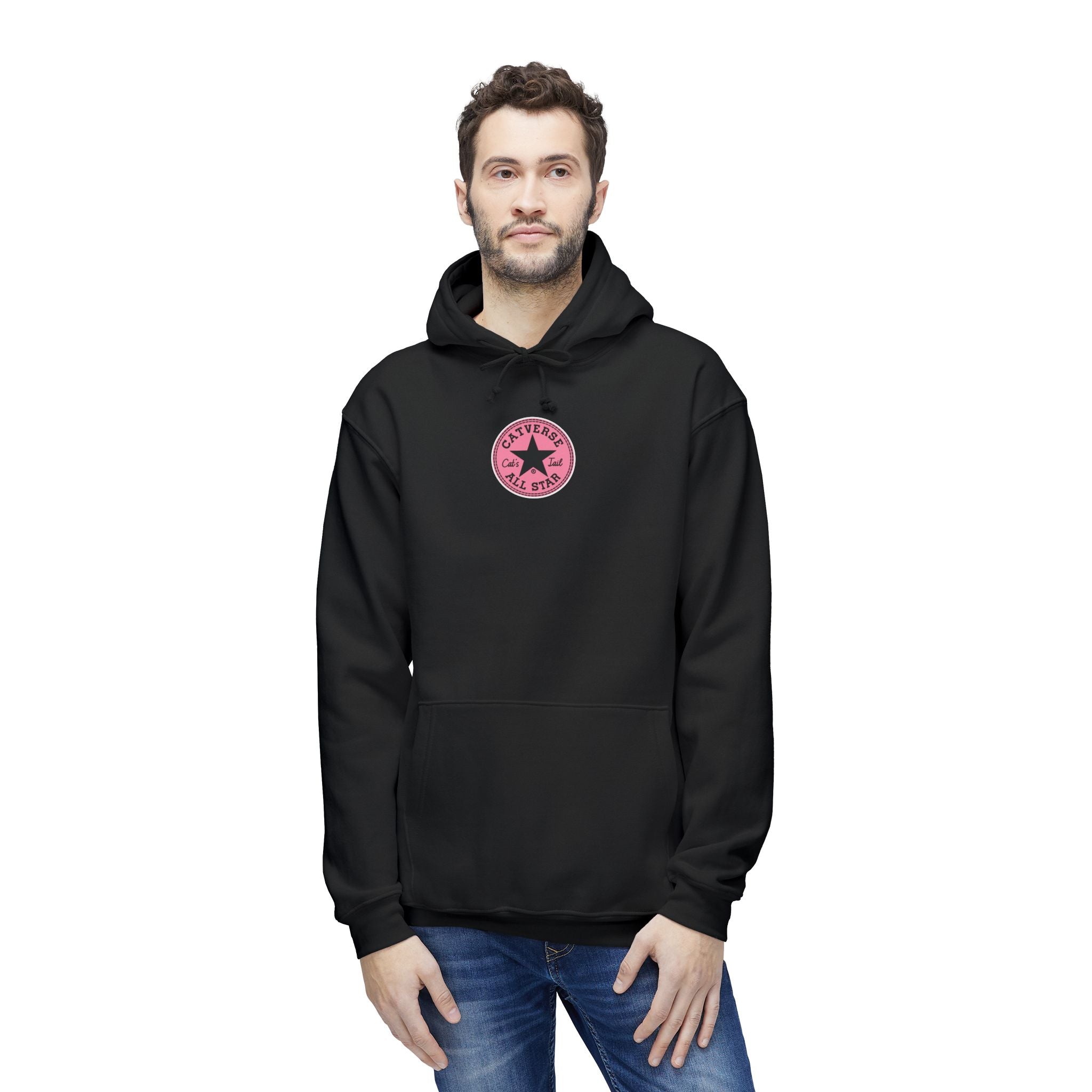 Catverse Chest Logo Apex Kick Cat Graphic Hoodie