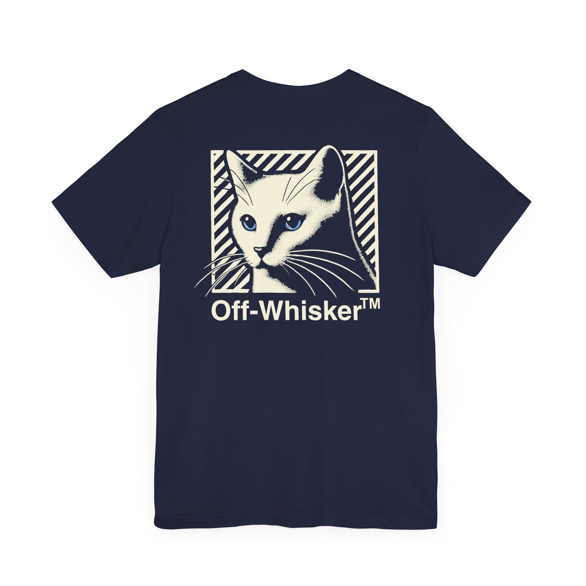 Navy Signature Frame framed graphic cat t-shirt – cat print tee
