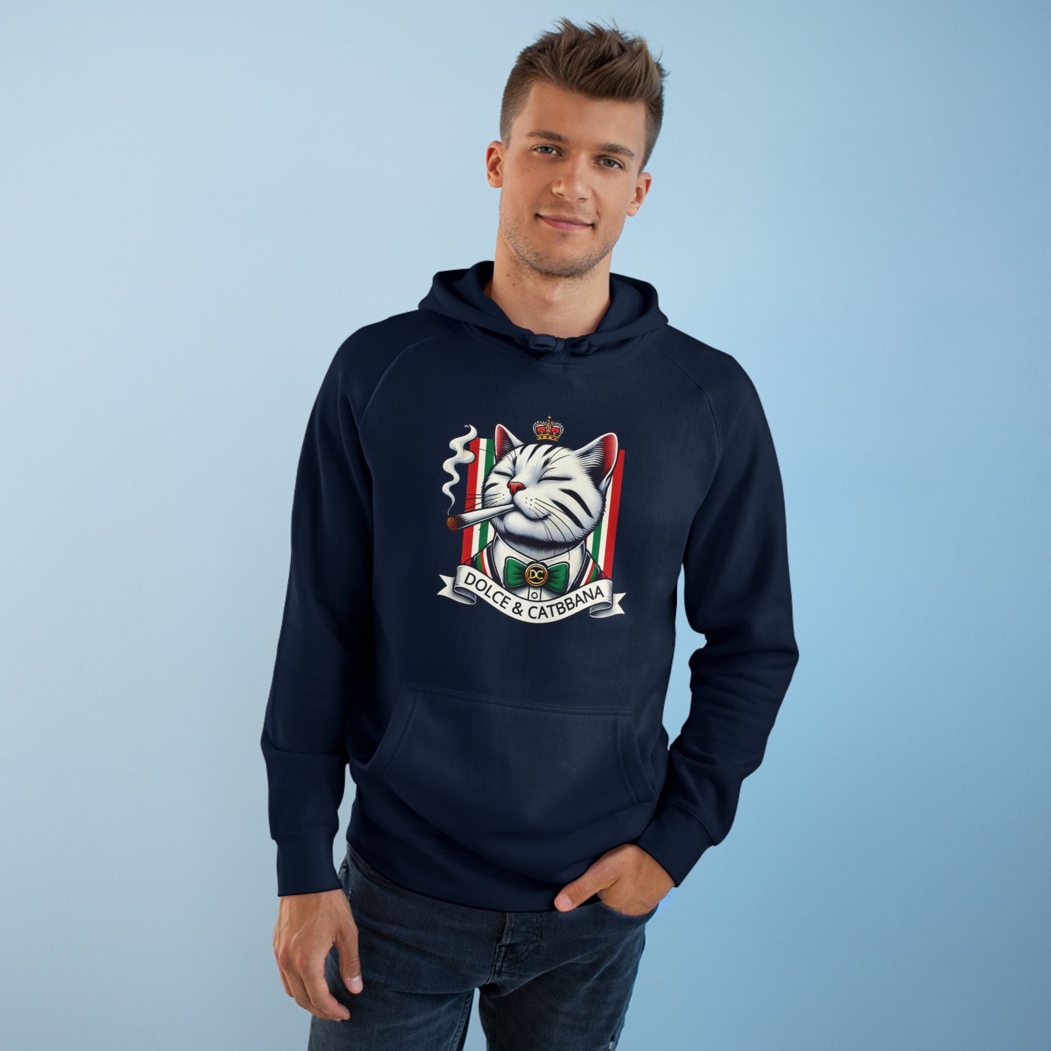 Dolce & Catbbana Don Royal Cat Graphic Hoodie