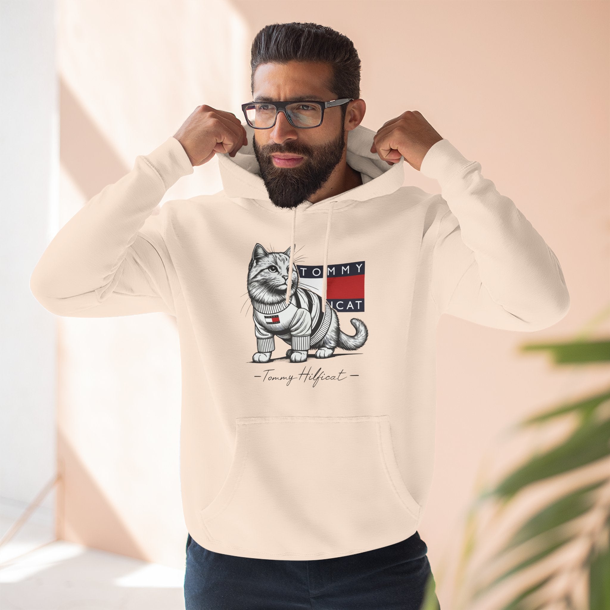 Tommy Hilficat Signature Purr Style Cat Graphic Hoodie